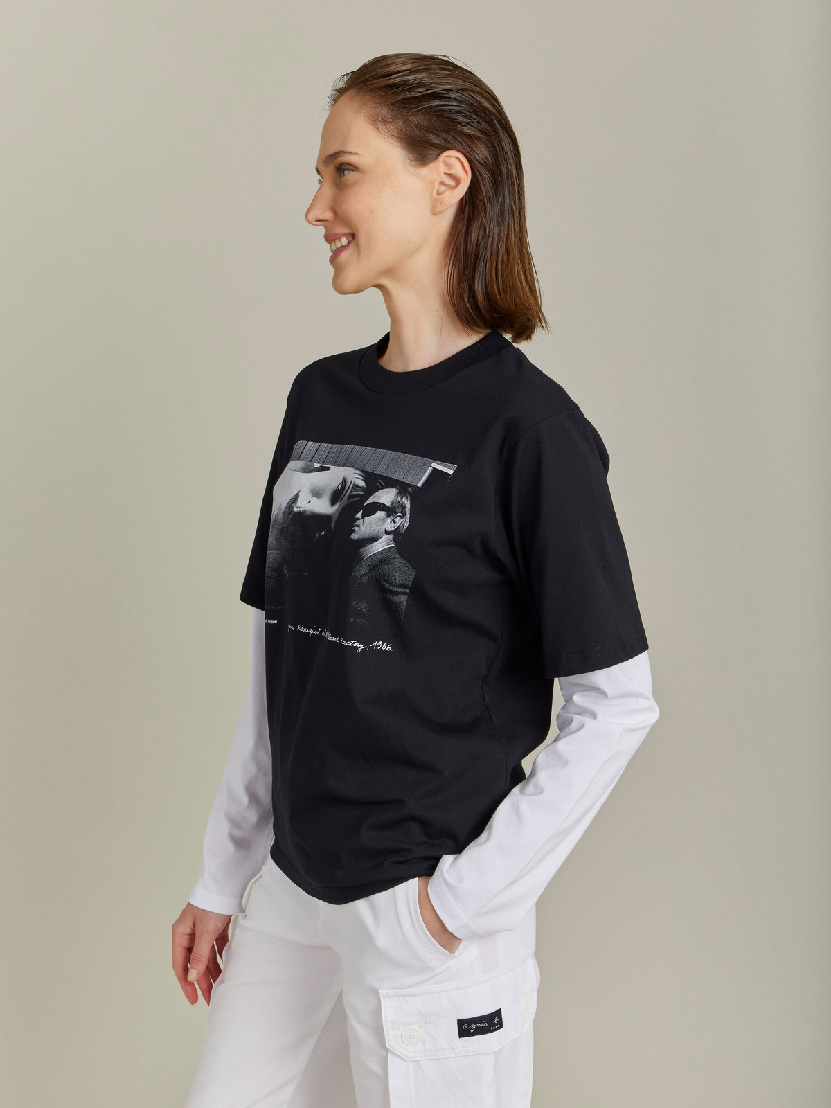 FEMME ウィメンズ SEW3 TS DBLE アーティストTシャツ Dennis hopper ブラック