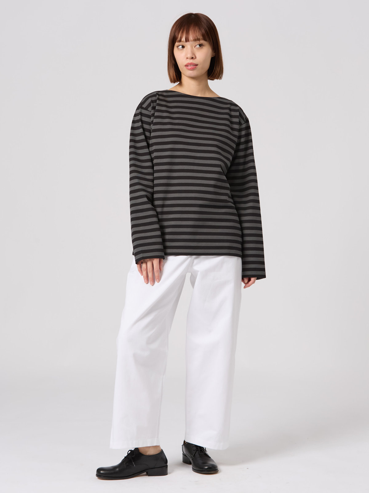 FEMME ウィメンズ 【Outlet】WEB限定 J008 ボーダーTシャツ グレー系その他