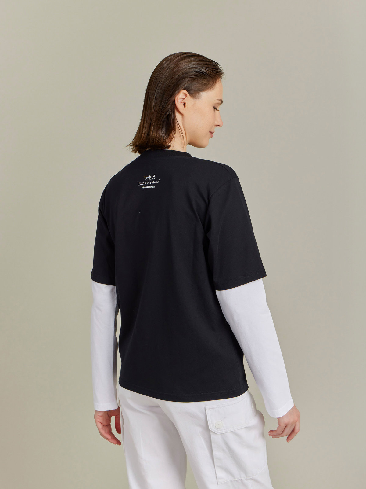 FEMME ウィメンズ SEW3 TS DBLE アーティストTシャツ Dennis hopper ブラック