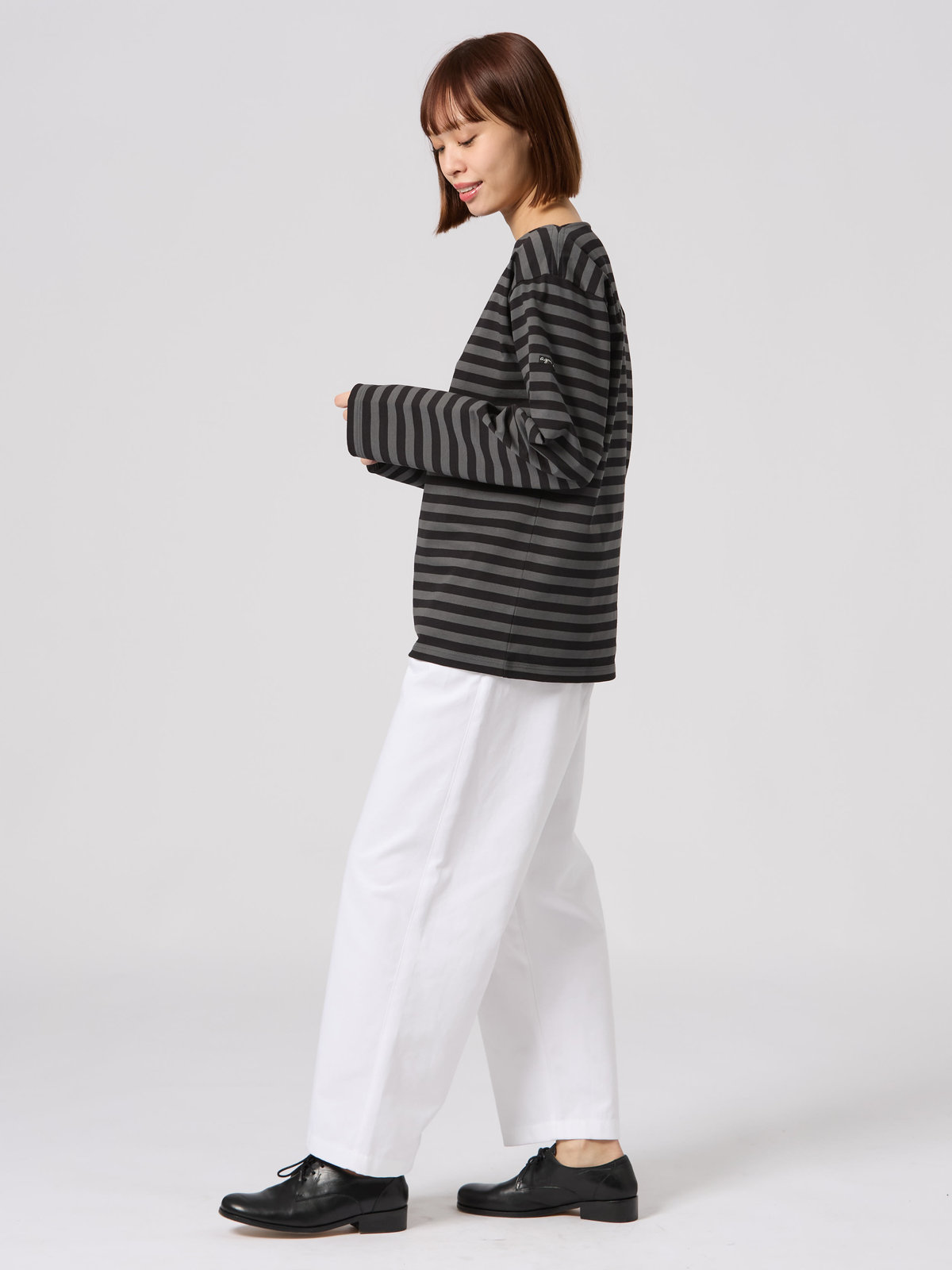 FEMME ウィメンズ 【Outlet】WEB限定 J008 ボーダーTシャツ グレー系その他