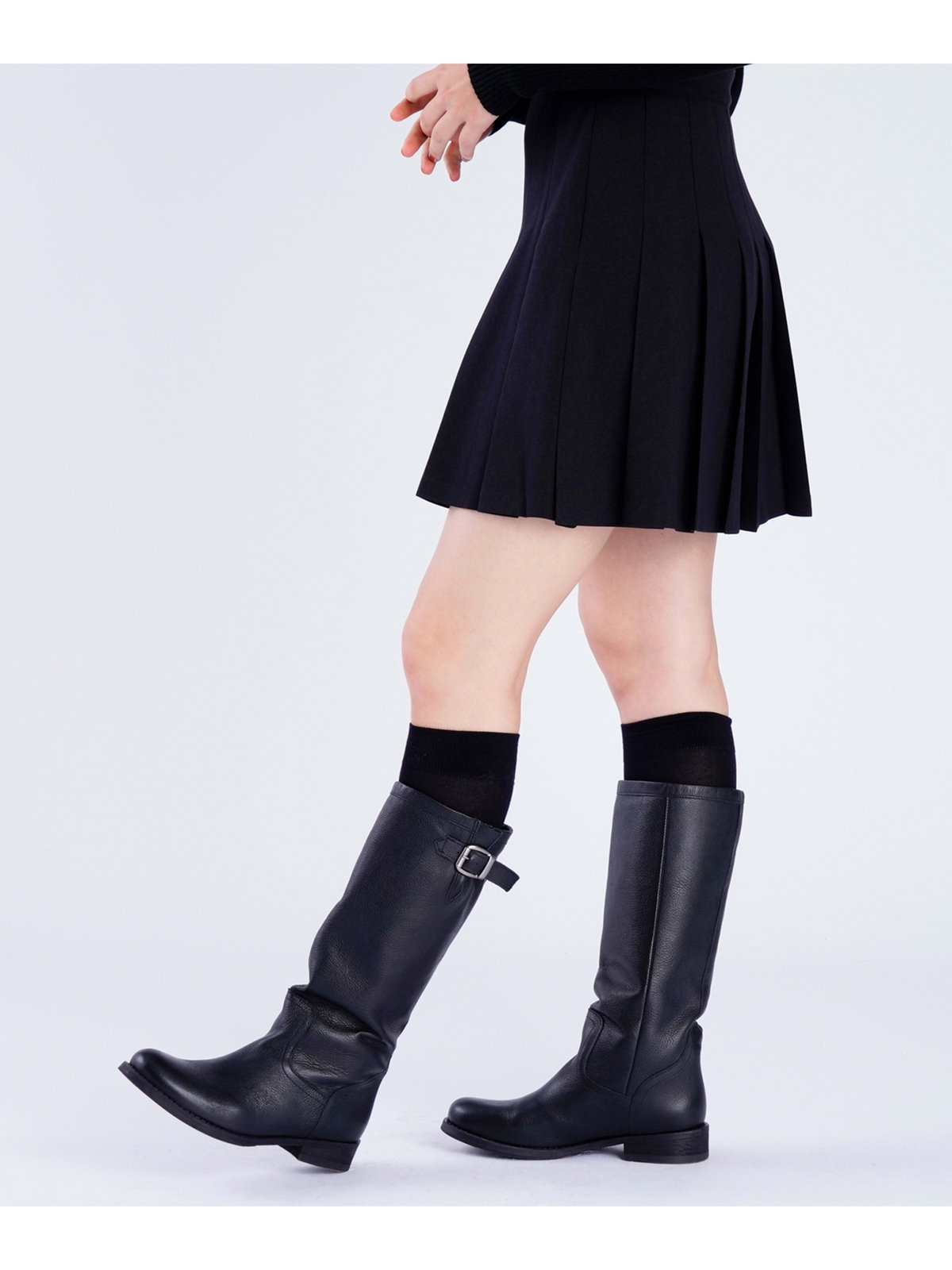 To b. by agnès b. プリーツ ミニスカート ブラック