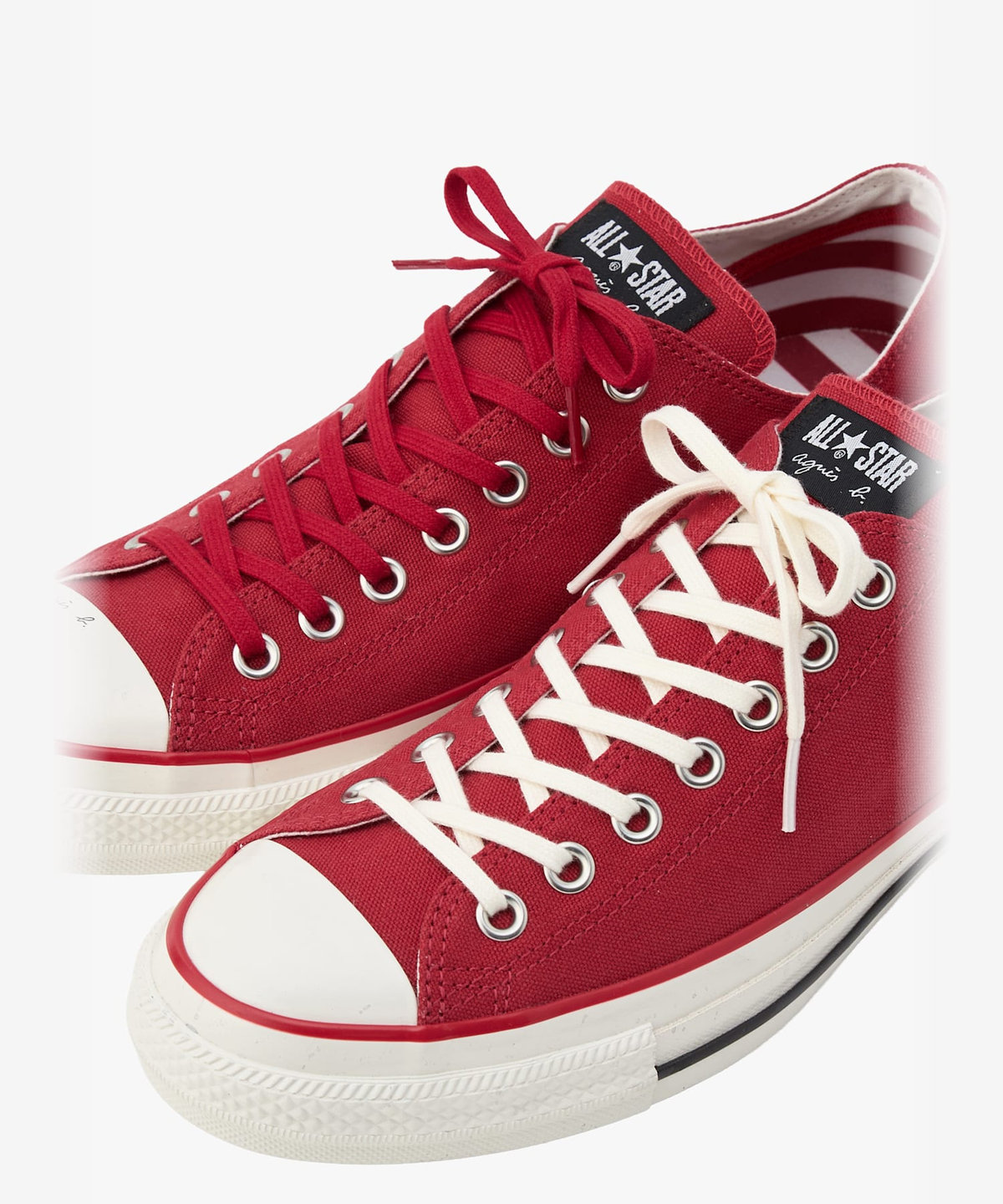 HOMME メンズ agnes b. × CONVERSE メンズ コンバース ALL STAR AGED OX レッド