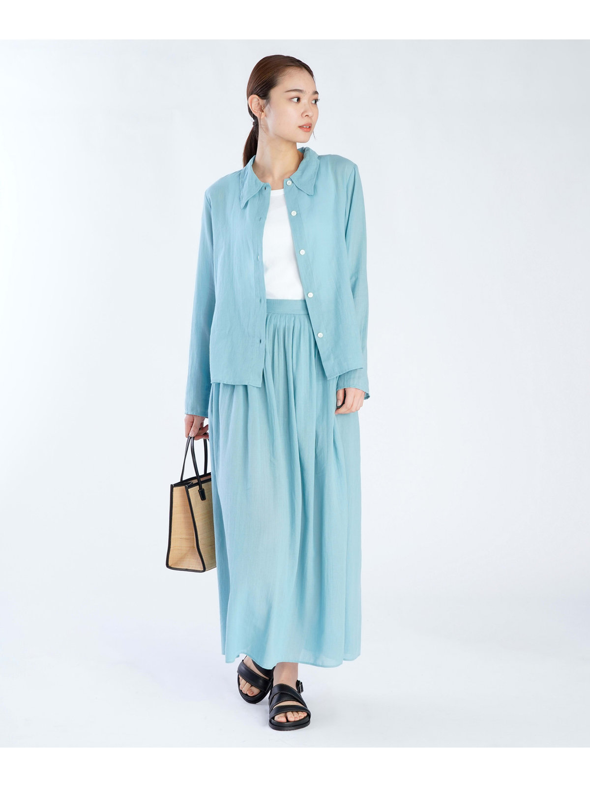 FEMME ウィメンズ ブラウス ブルー系その他