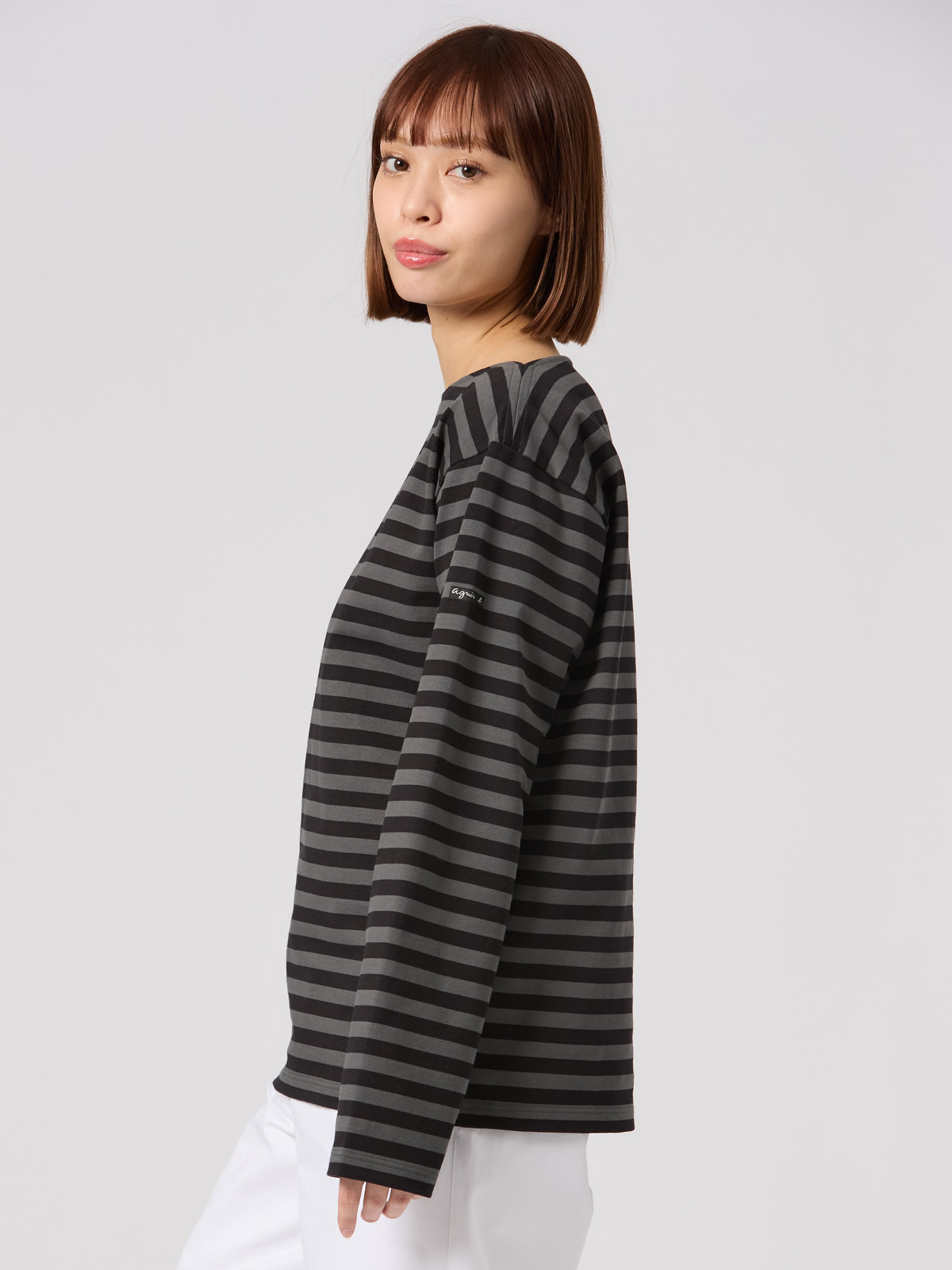 FEMME ウィメンズ 【Outlet】WEB限定 J008 ボーダーTシャツ グレー系その他