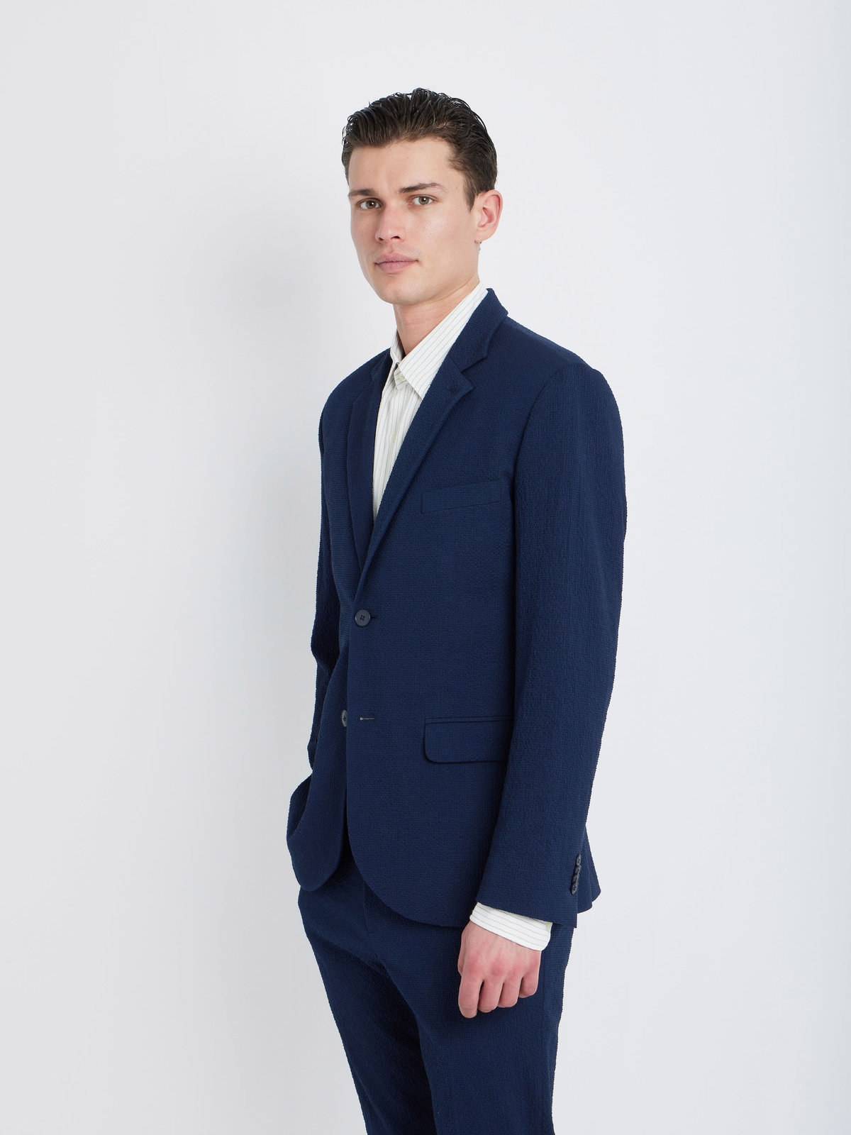 HOMME メンズ TV82 VESTE ジャケット ブルー