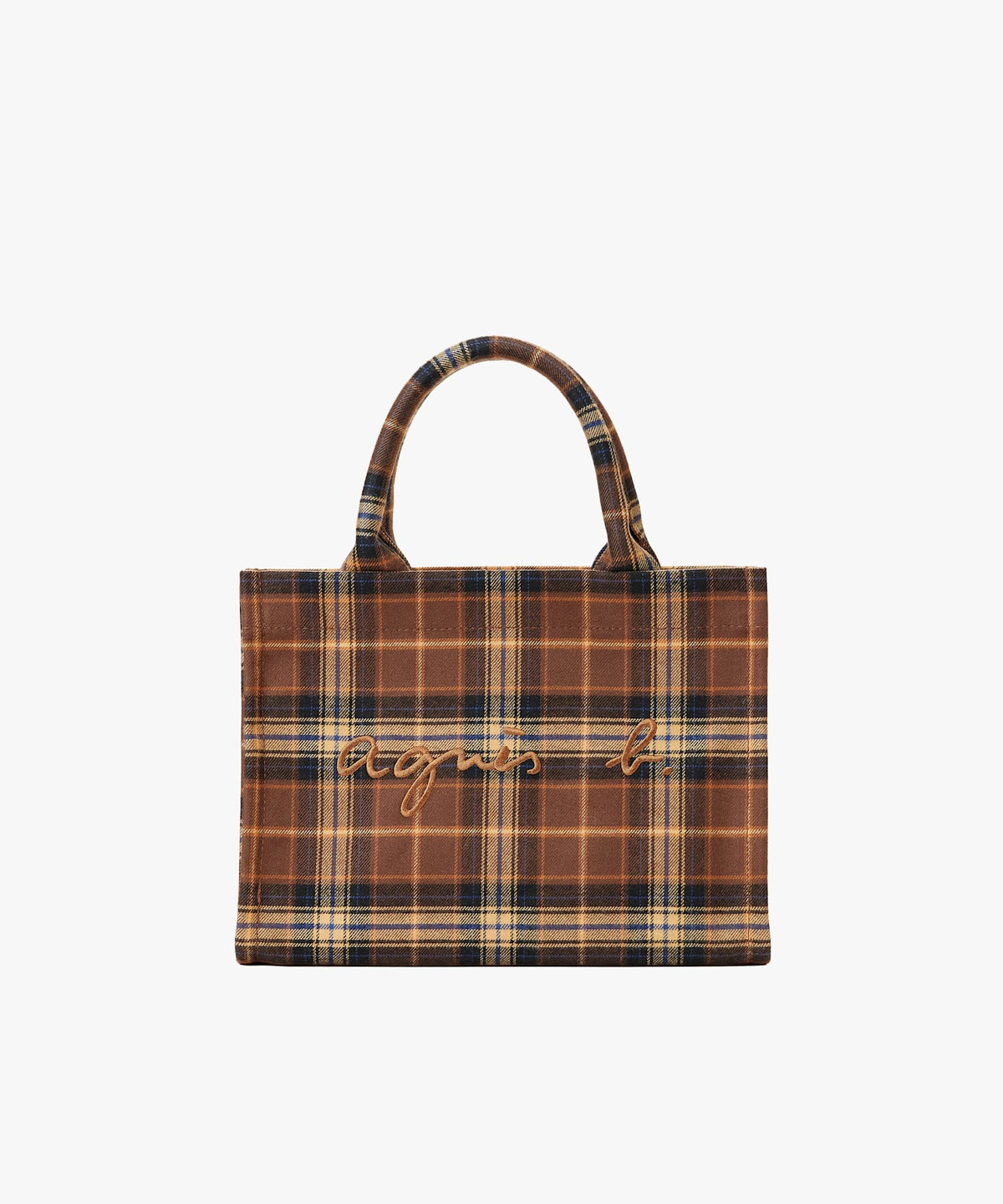 VOYAGE ウィメンズ バッグ＆ウォレット チェック コットン スモール トートバッグ "Charlotte" ZAX03C-01 ブラウン