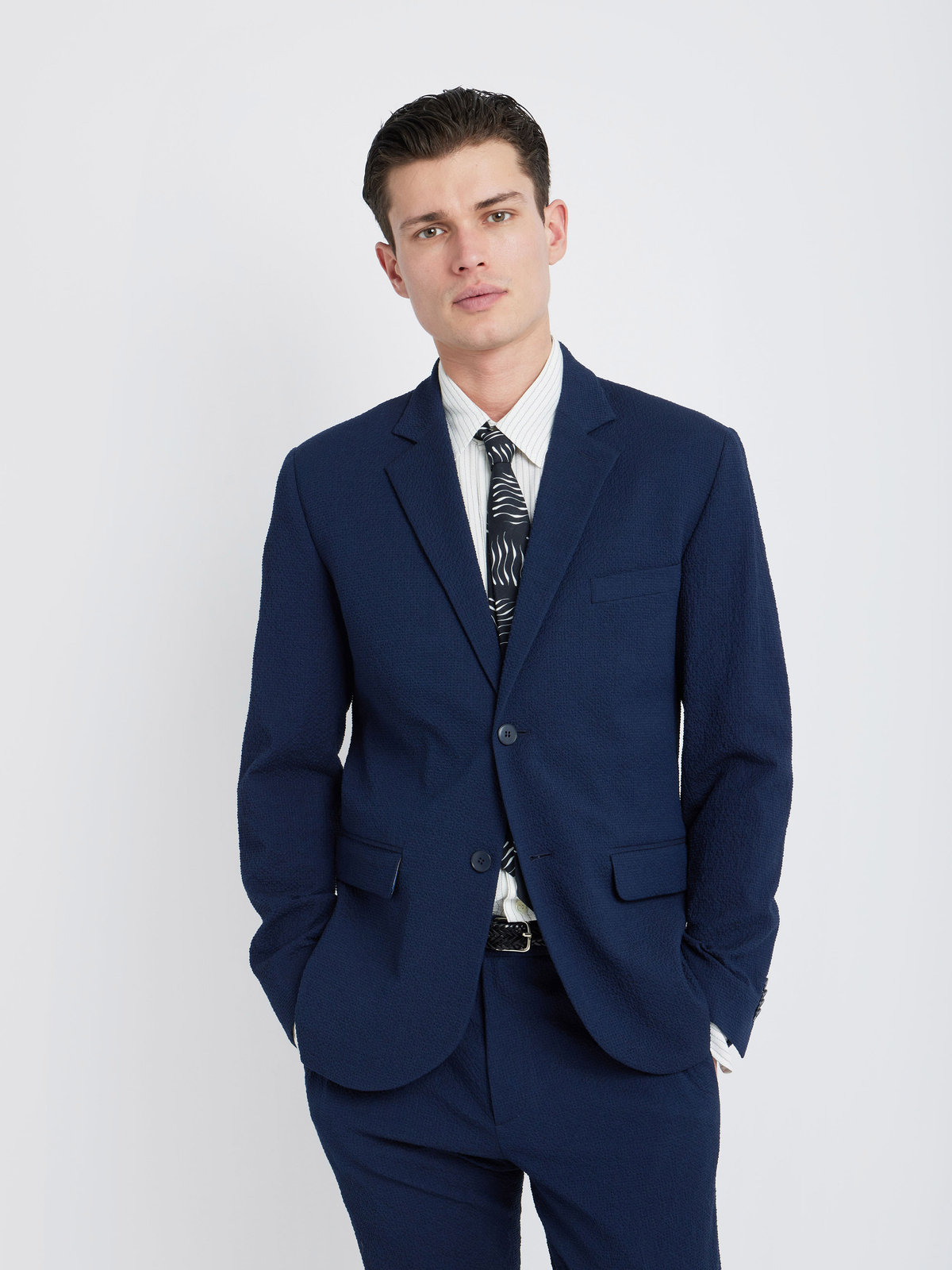 HOMME メンズ TV82 VESTE ジャケット ブルー