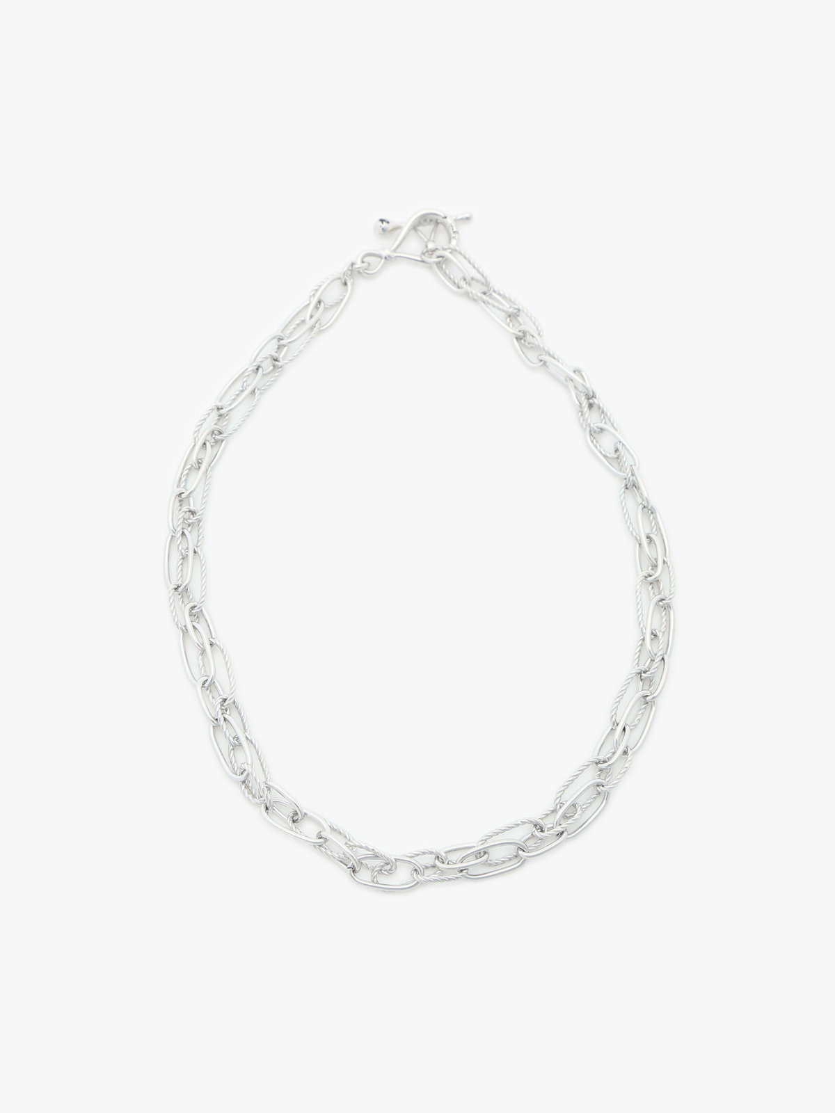 FEMME ウィメンズ ツイスト フープ ネックレス "Anchor Knot" シルバー