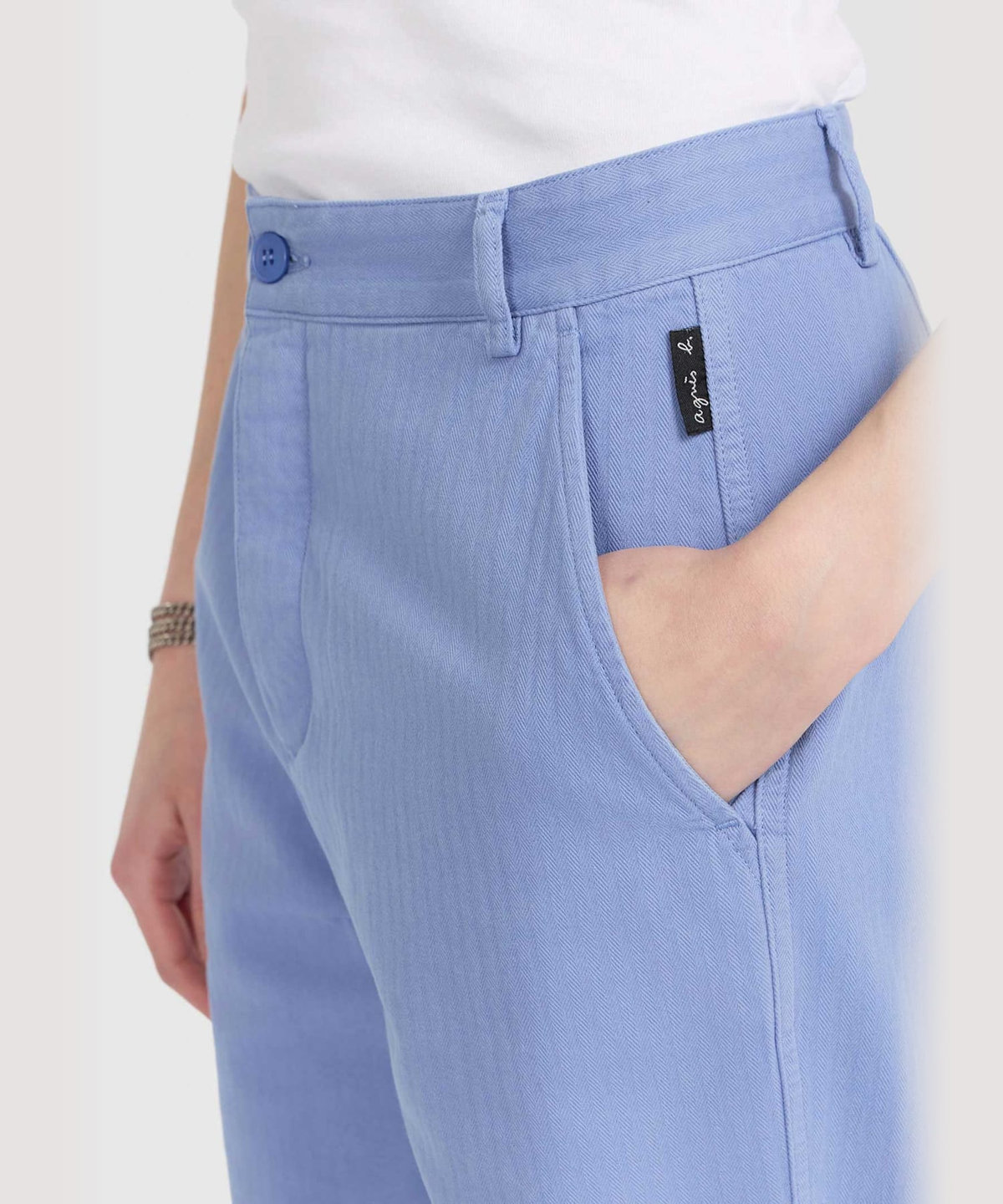 FEMME ウィメンズ コットン ワークパンツ "Peintre" ブルー