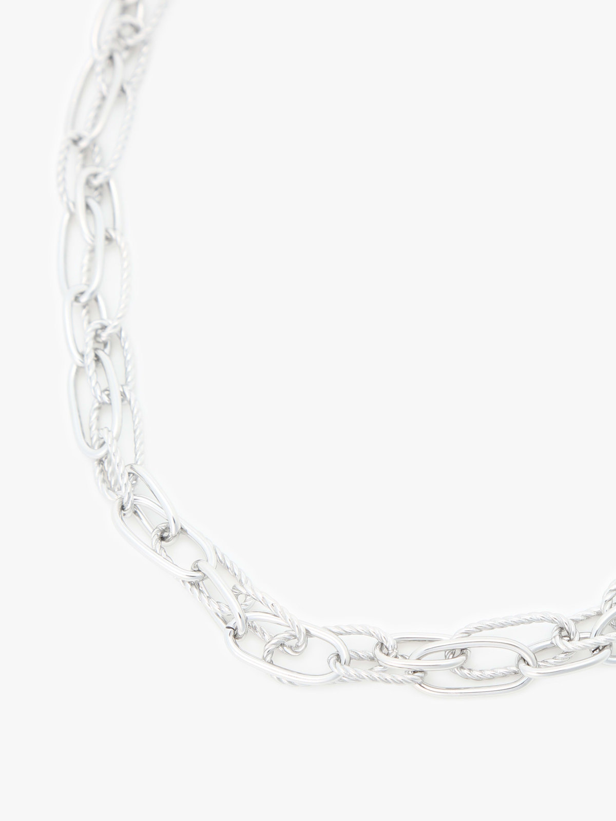 FEMME ウィメンズ ツイスト フープ ネックレス "Anchor Knot" シルバー