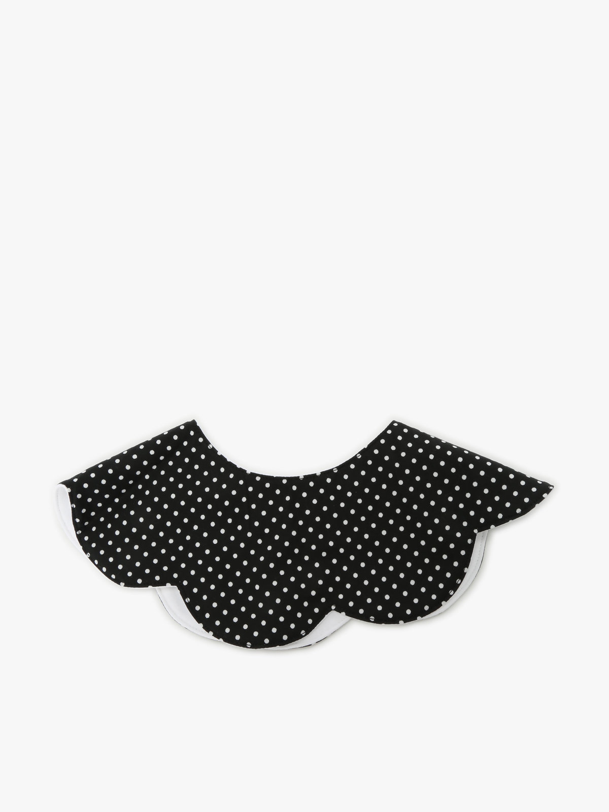 ENFANT ベビー ベビー ロゴ刺繍 スカラップ リバーシブルスタイ ブラック