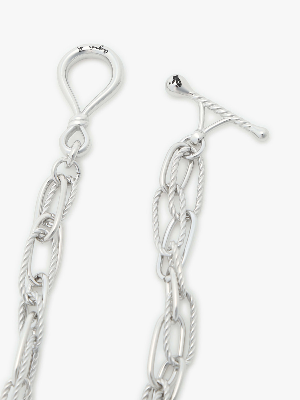 FEMME ウィメンズ ツイスト フープ ネックレス "Anchor Knot" シルバー