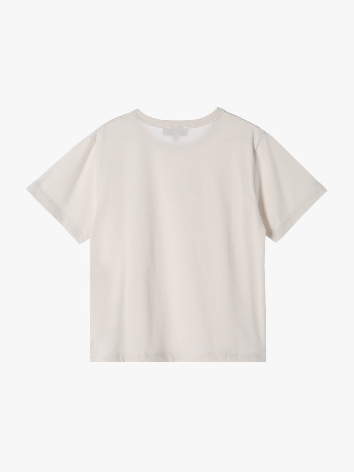 ENFANT ユニセックス キッズ ロゴ コットン 半袖 Tシャツ Agneau ベージュ