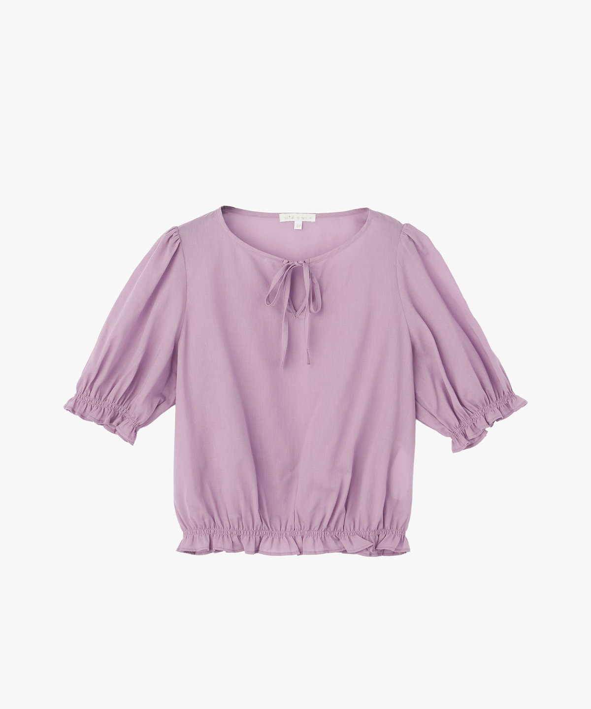 To b. by agnès b. コットン シフォン パフィー 半袖 ブラウス パープル系その他
