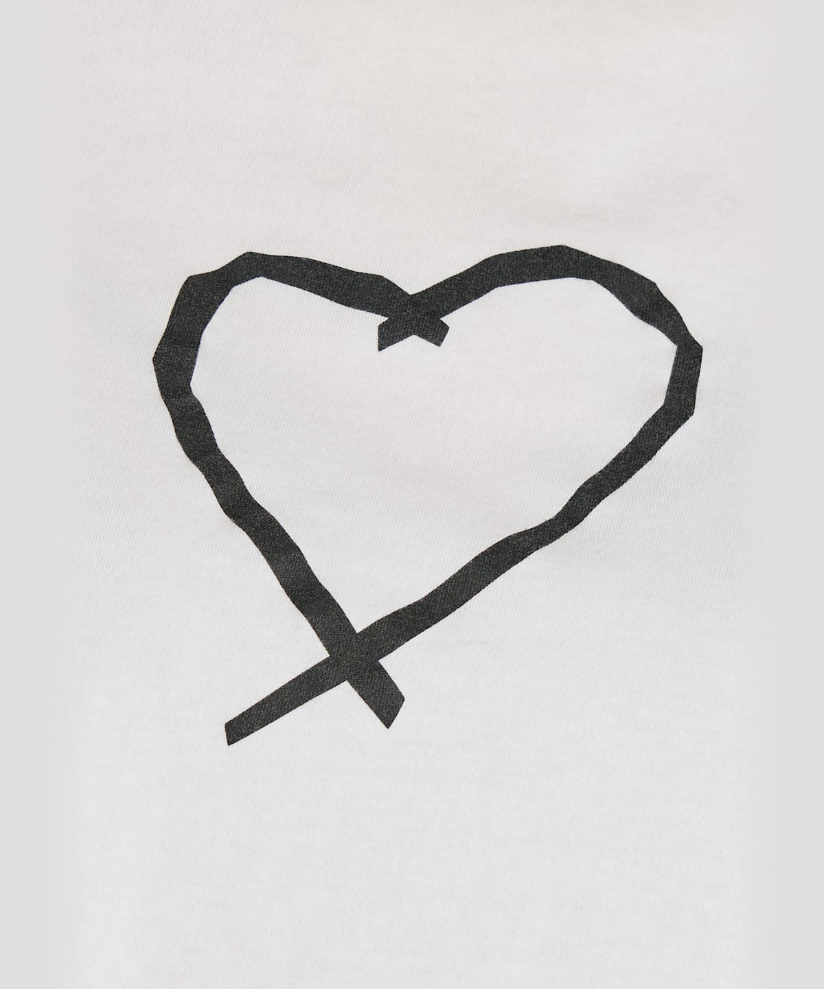 FEMME ウィメンズ アイコニック プリント コットン 半袖 Tシャツ "Sarajevo heart" ホワイト