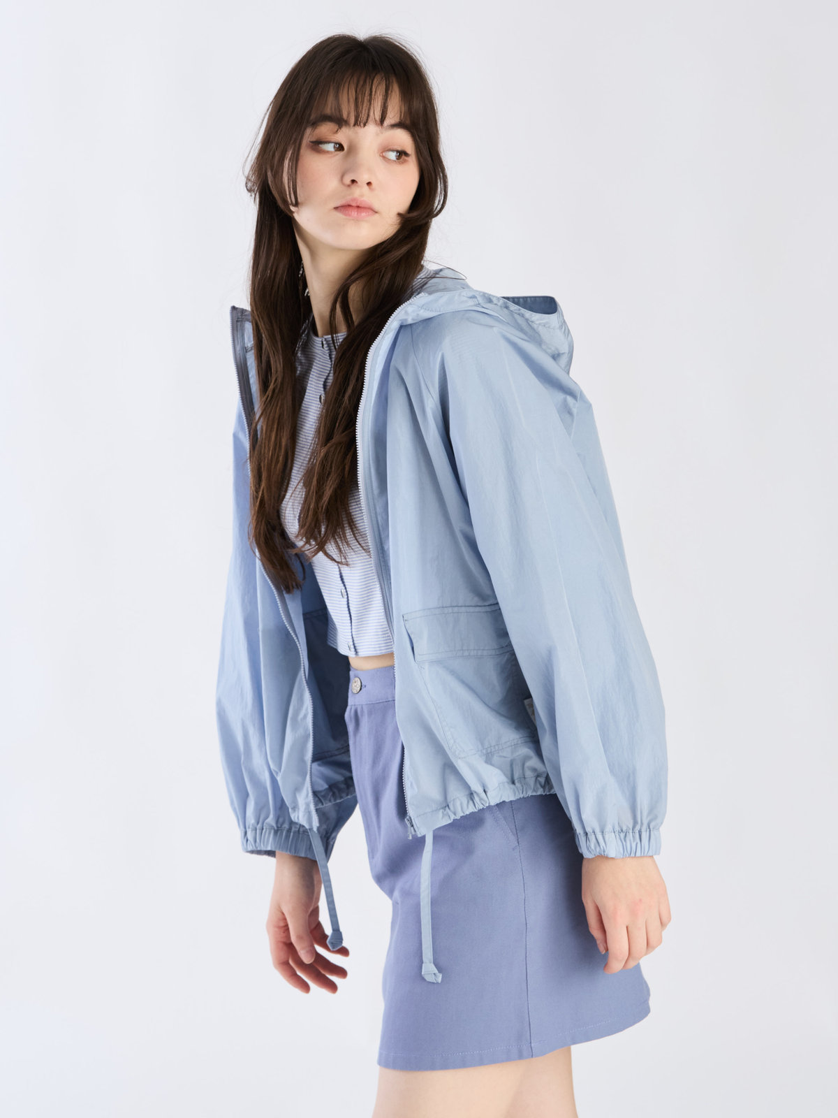 To b. by agnès b. 【Outlet】ナイロンパーカージャケット ブルー