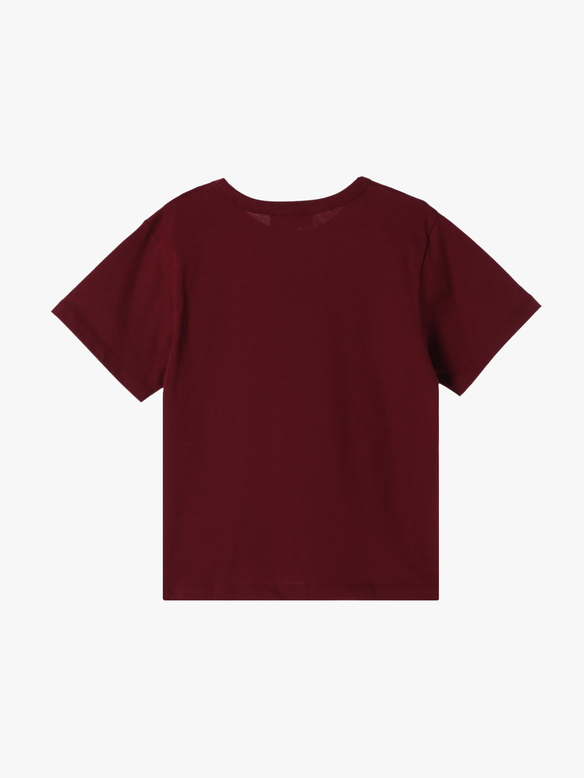 ENFANT ユニセックス キッズ ロゴ コットン 半袖 Tシャツ Agneau ボルドー