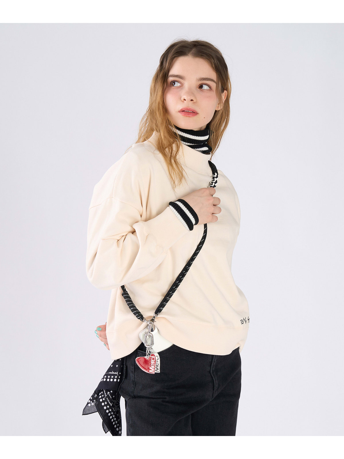 To b. by agnès b. モバイルショルダーストラップ ブラック