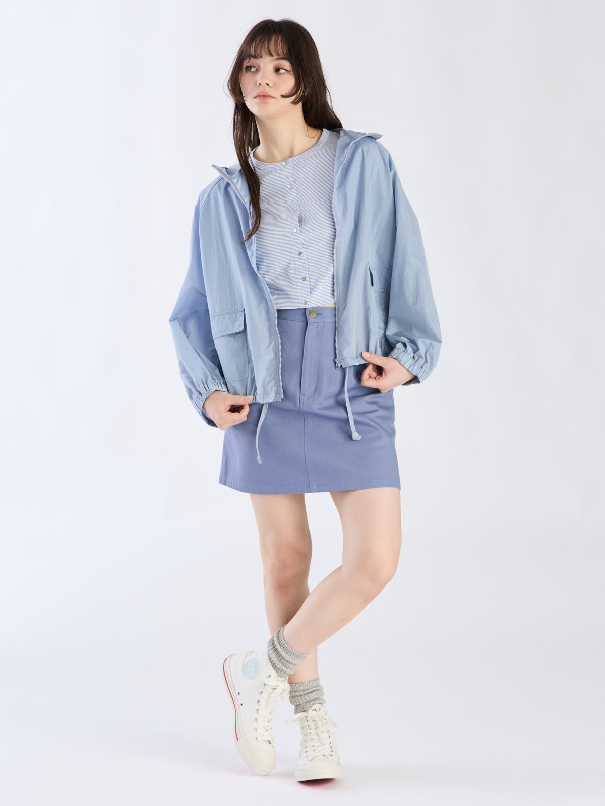 To b. by agnès b. 【Outlet】ナイロンパーカージャケット ブルー