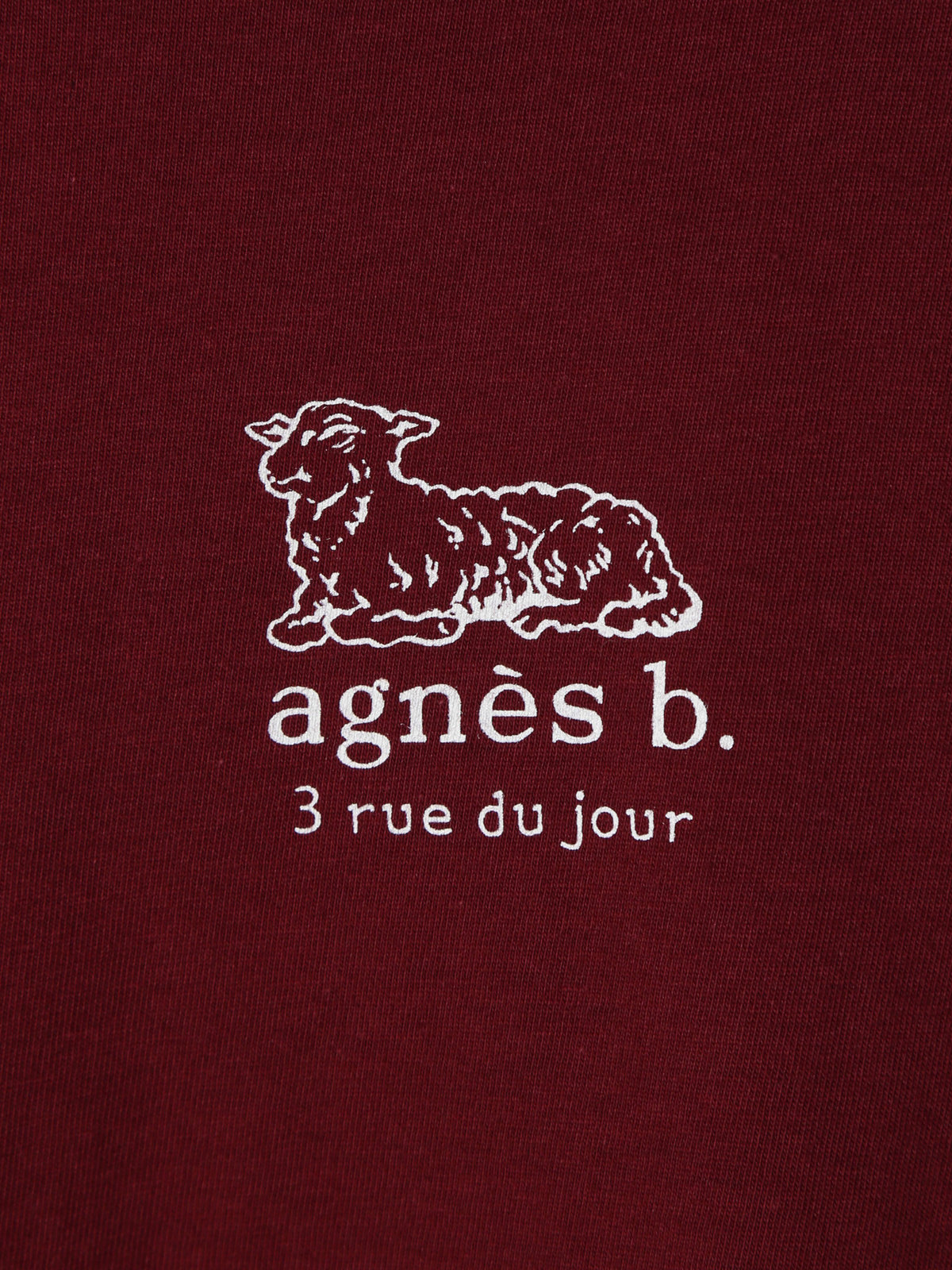 ENFANT ユニセックス キッズ ロゴ コットン 半袖 Tシャツ Agneau ボルドー