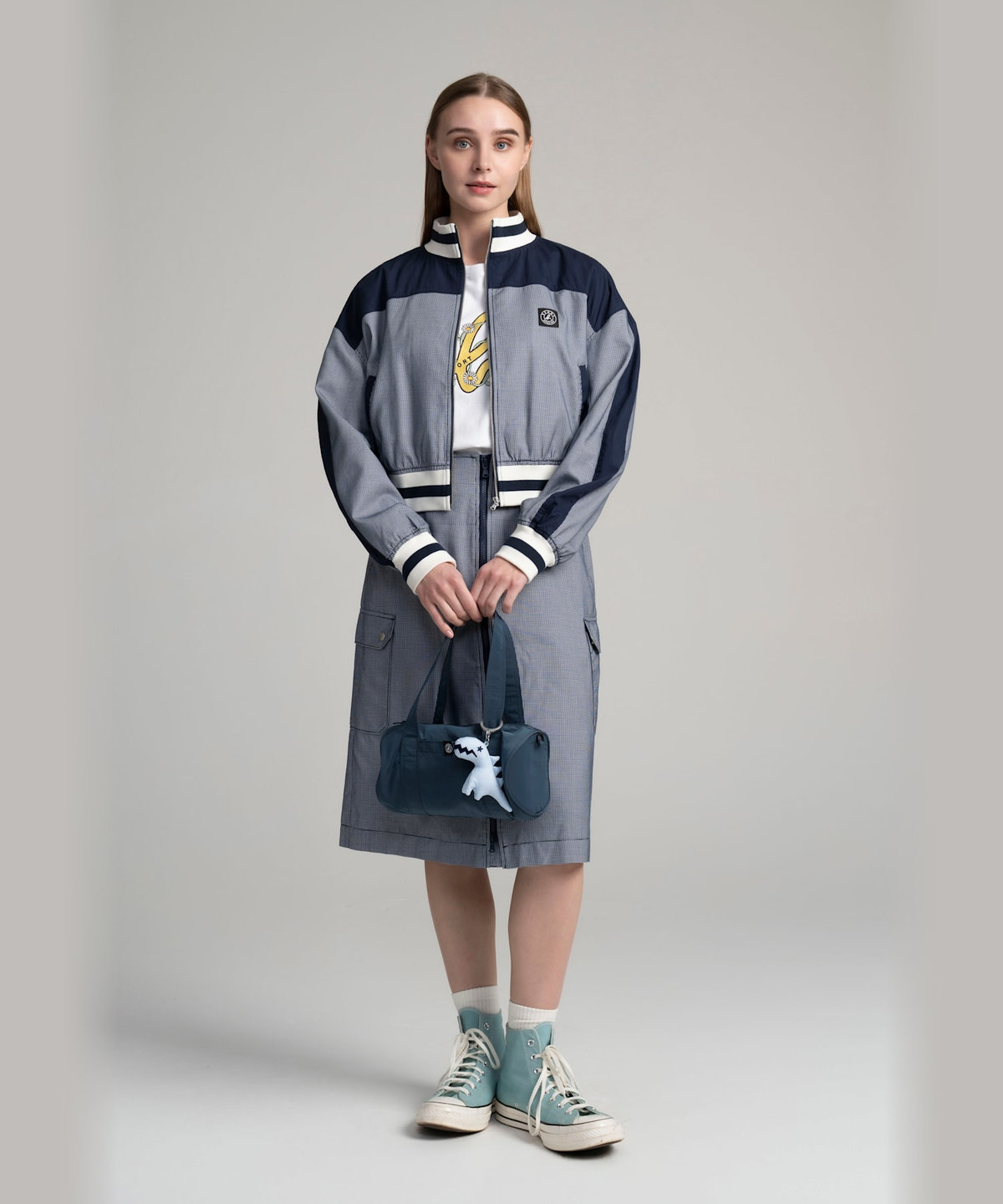 FEMME ウィメンズ SPORT b. ディノ チェック キーチェーン ブルー