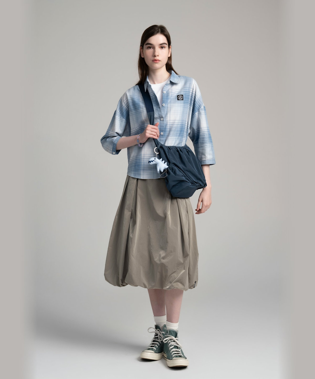 FEMME ウィメンズ SPORT b. ディノ チェック キーチェーン ブルー