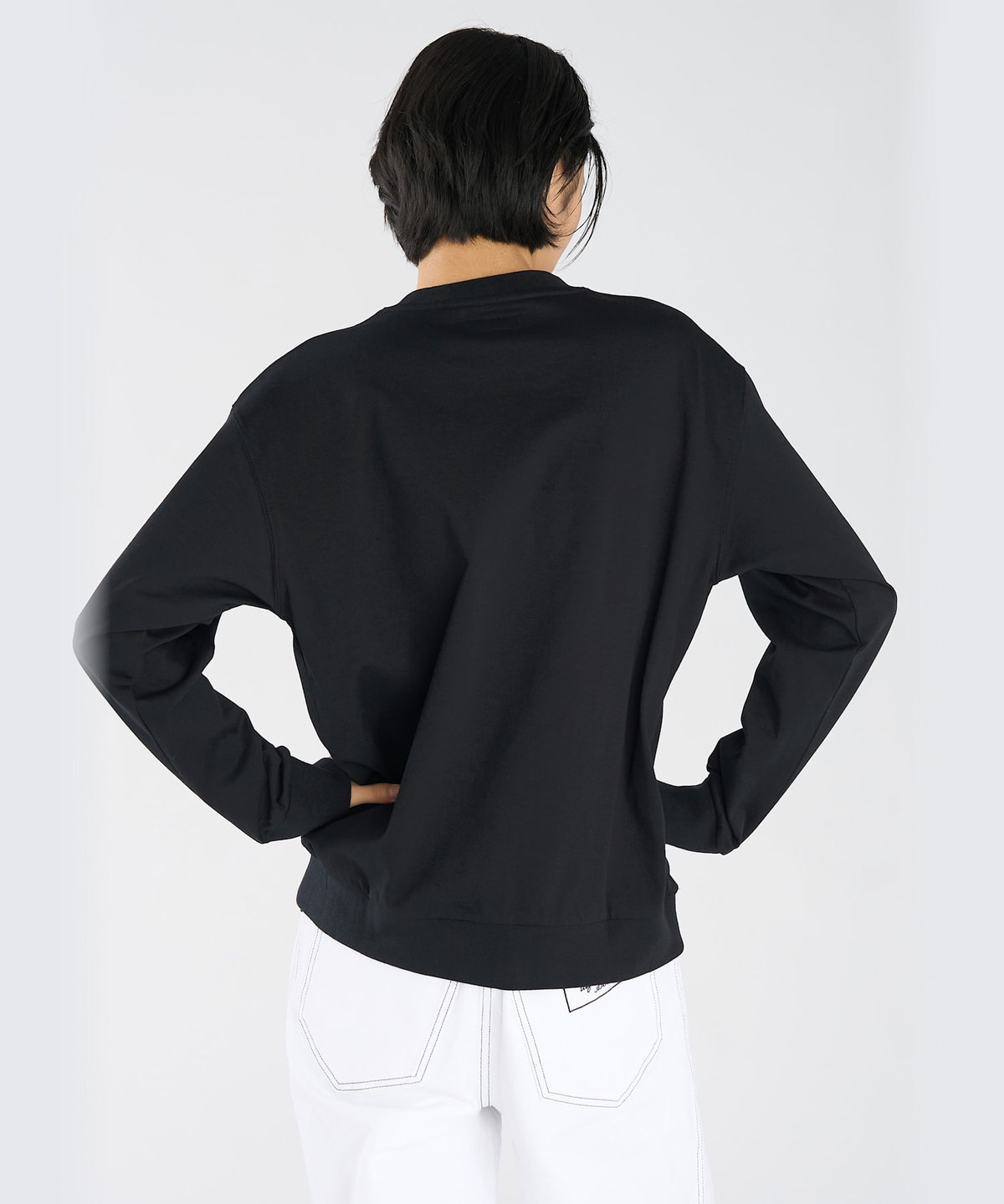 FEMME ウィメンズ "b."ロゴ コットン 長袖 スウェット ブルー系その他