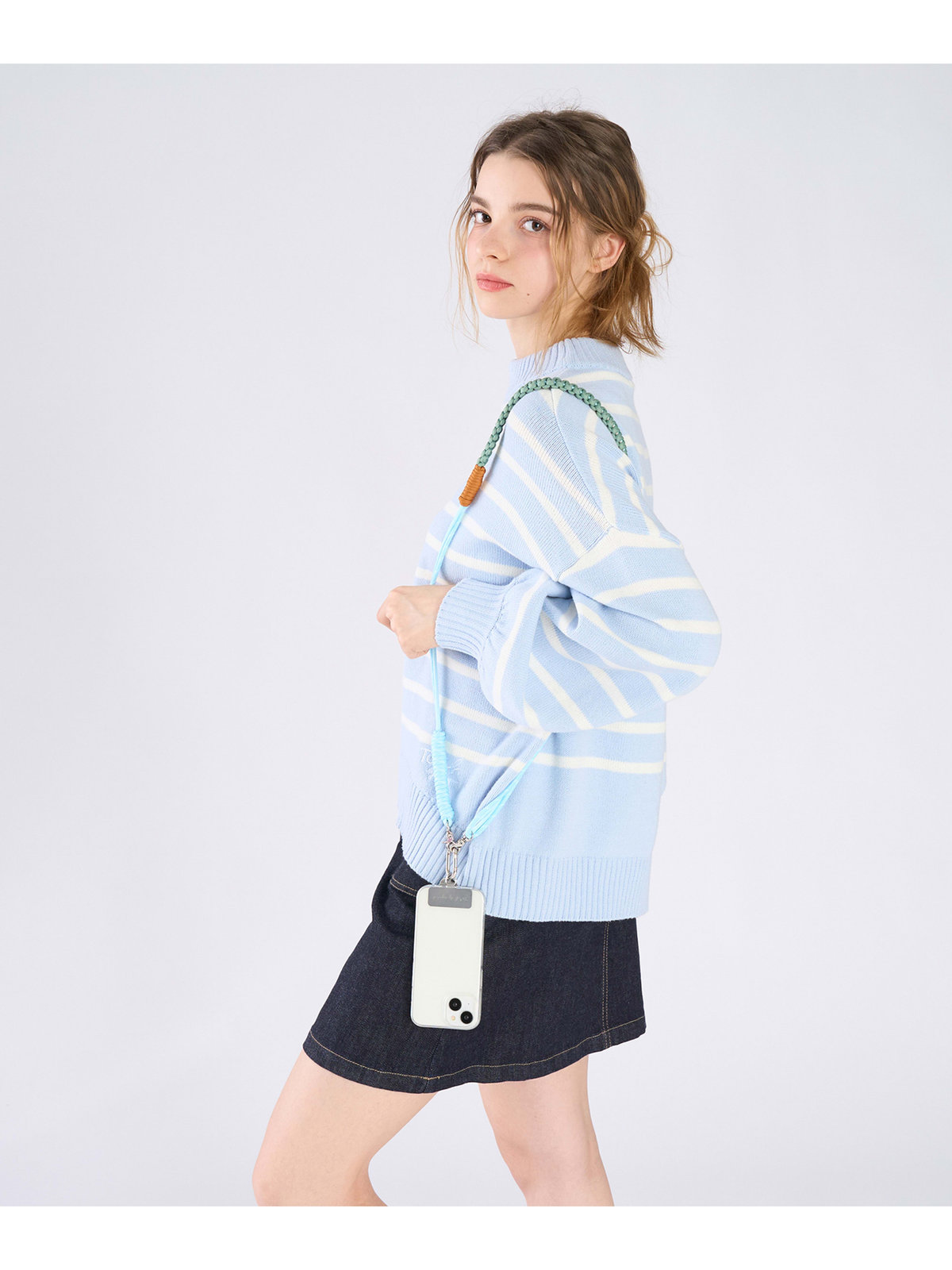 To b. by agnès b. モバイルショルダーストラップ ブルー