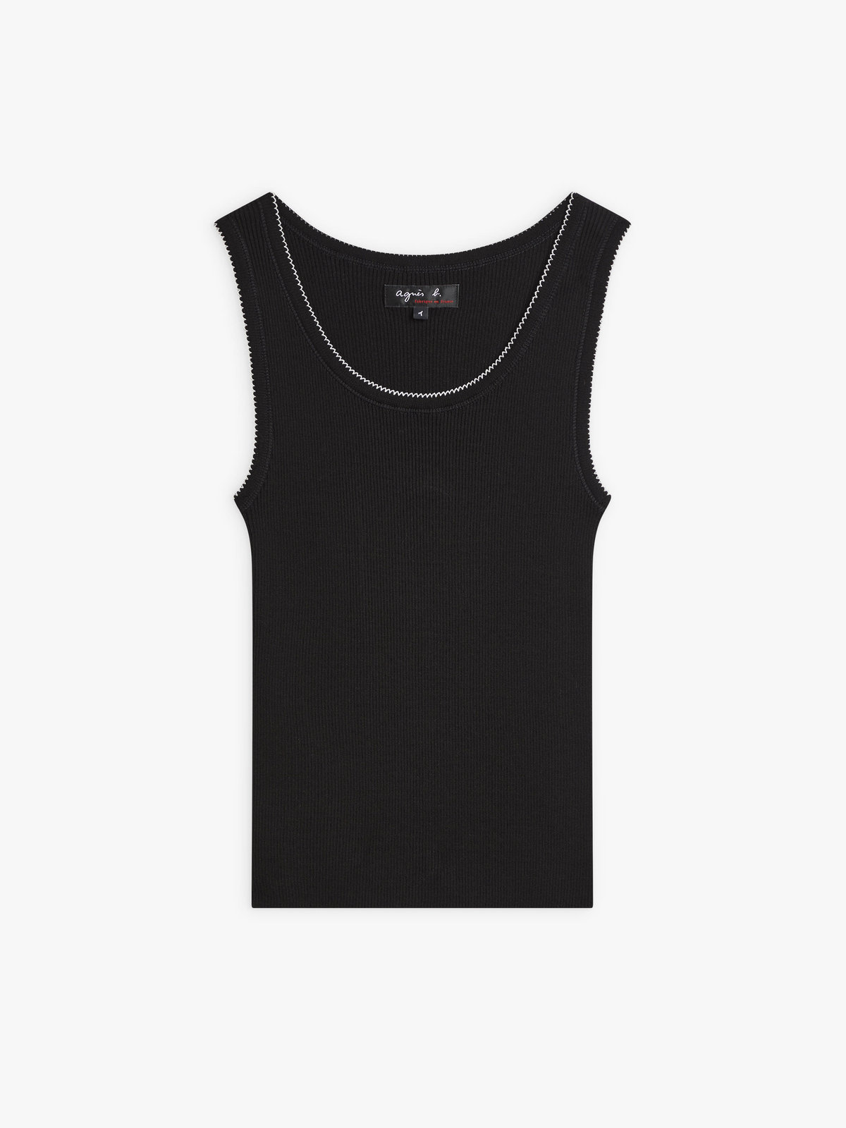 FEMME ウィメンズ 【Outlet】コットン ウール 長袖 リブ タンクトップ "Gaston Croquet" ブラック