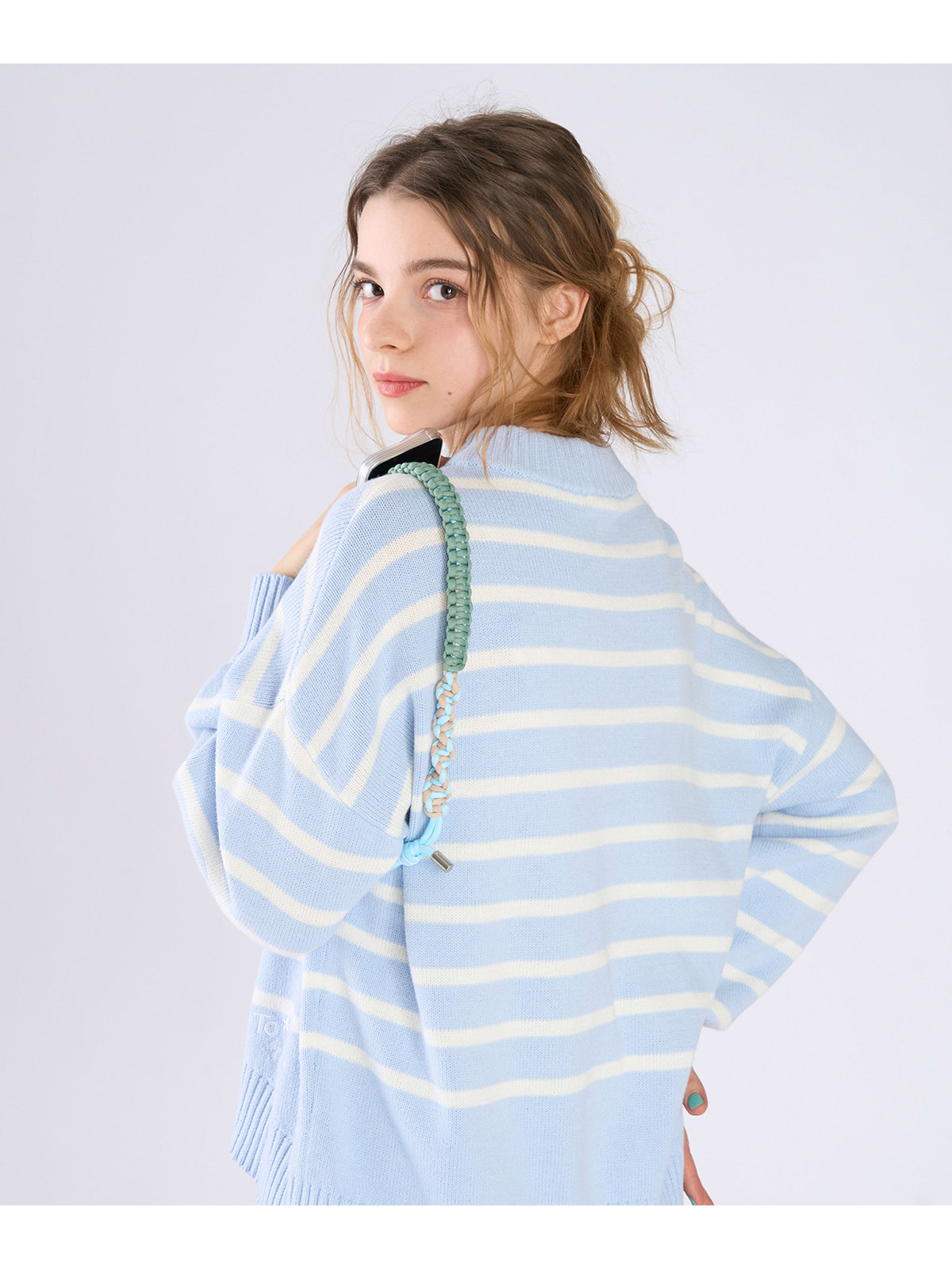 To b. by agnès b. モバイルショルダーストラップ ブルー