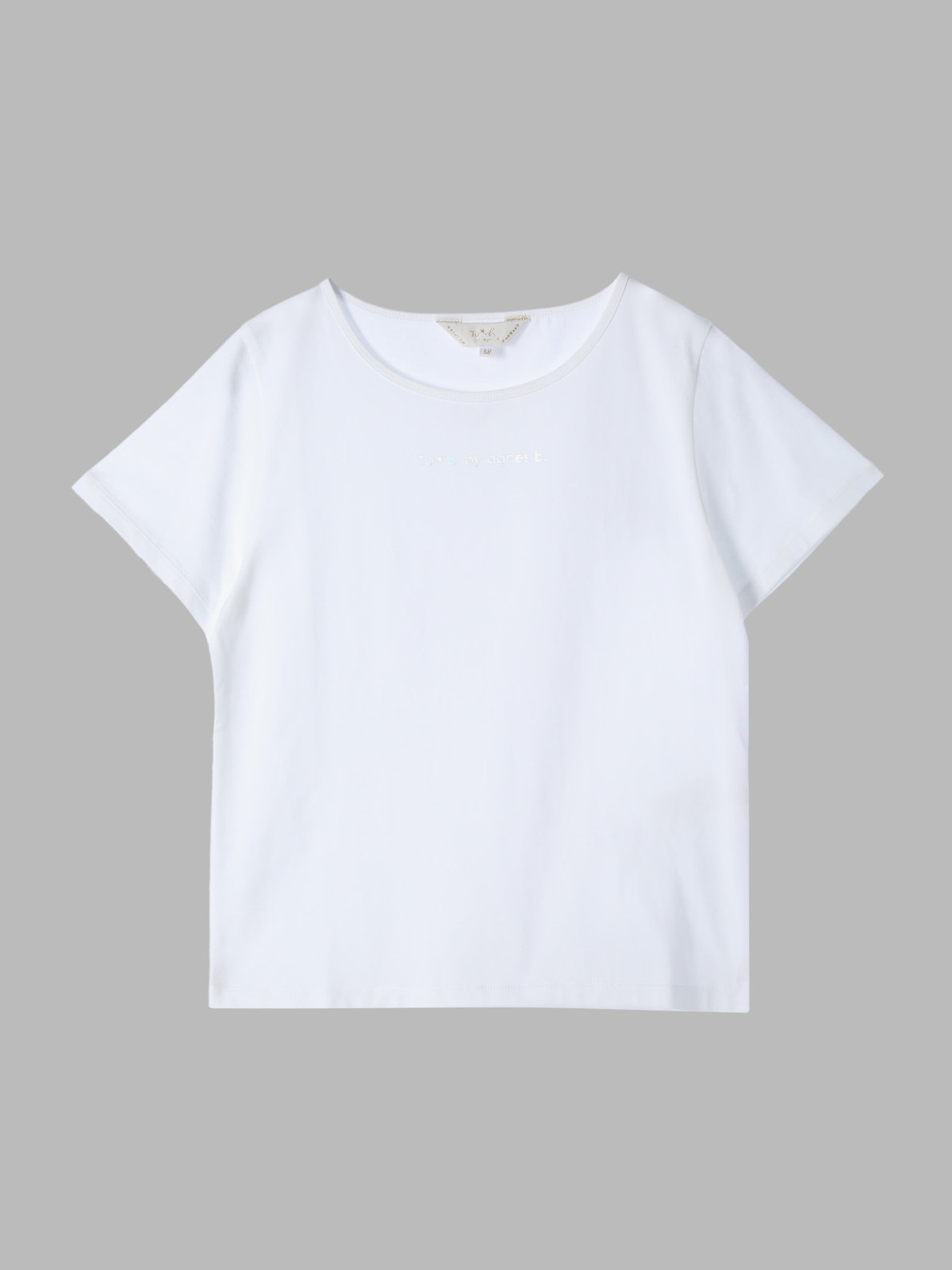 To b. by agnès b. 【Outlet】ロゴフォイルプリントTシャツ ホワイト