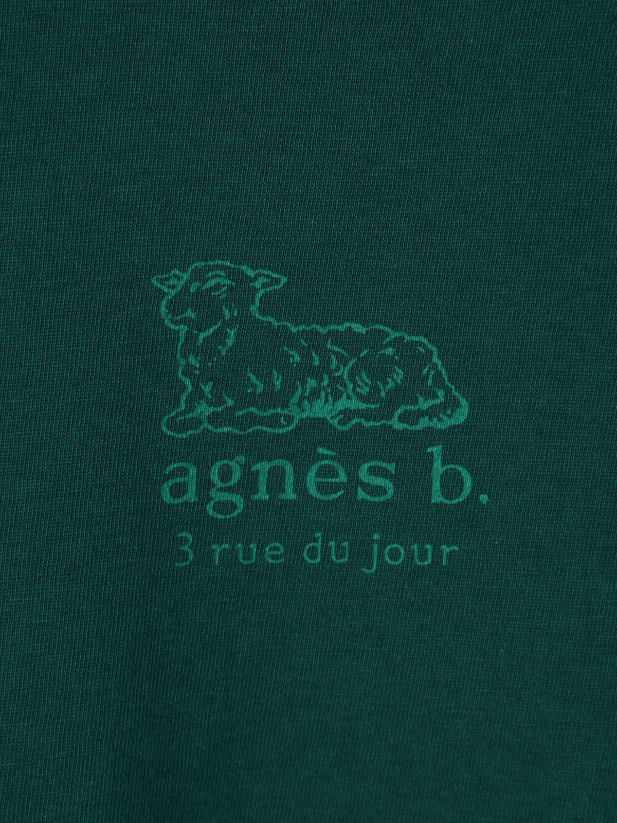 ENFANT ユニセックス キッズ ロゴ コットン 半袖 Tシャツ Agneau グリーン