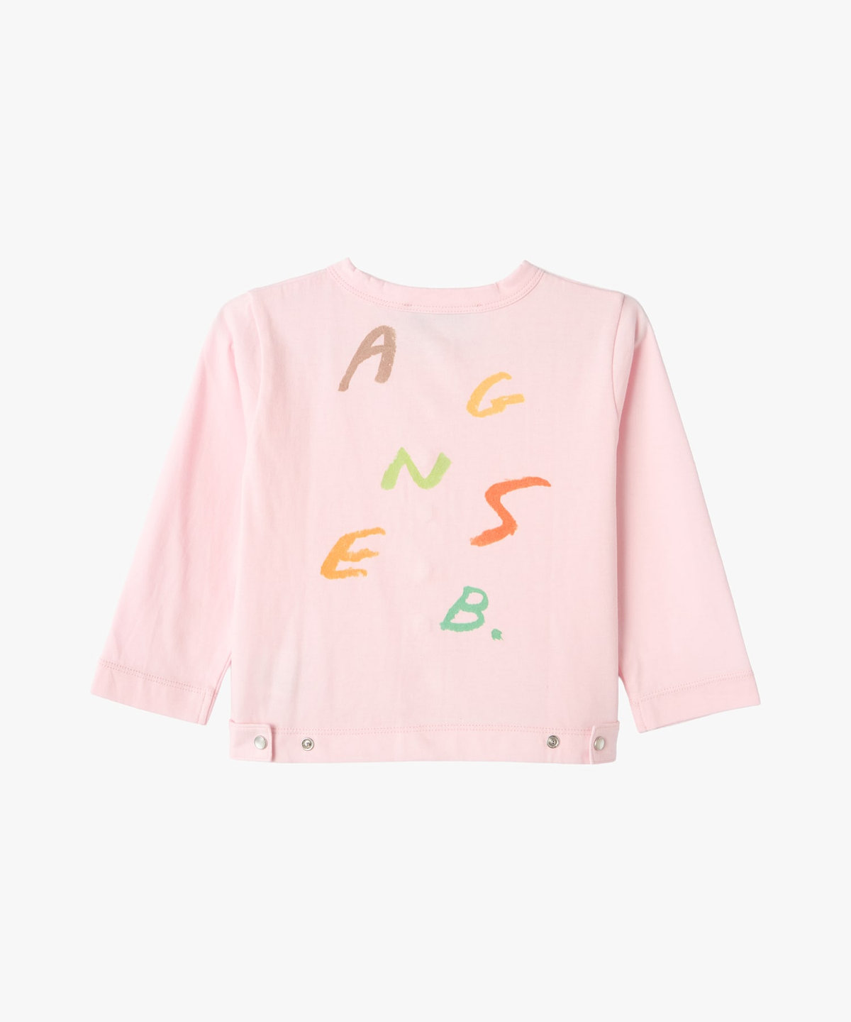ENFANT ベビー ベビー プリント コットン 長袖 カーディガンプレッション agnes b.×mayumi yamase ピンク