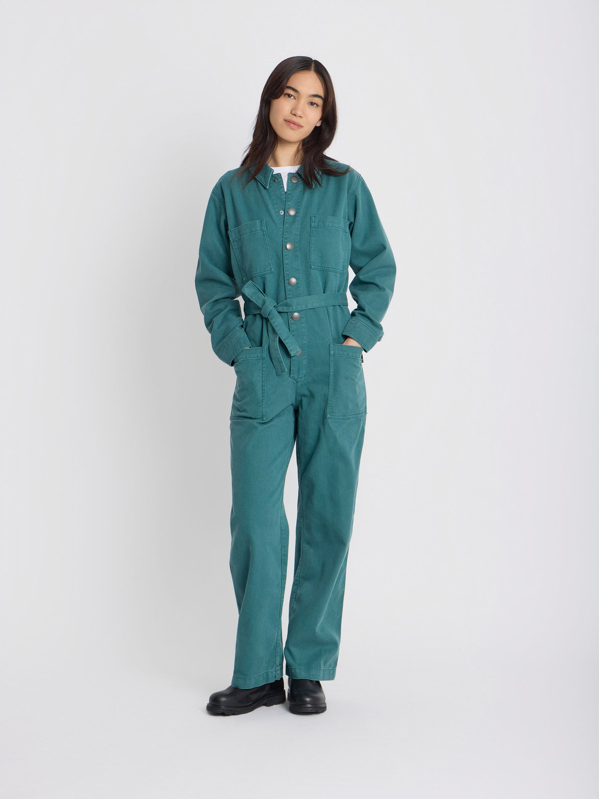 FEMME ウィメンズ コットン オールインワン グリーン系その他