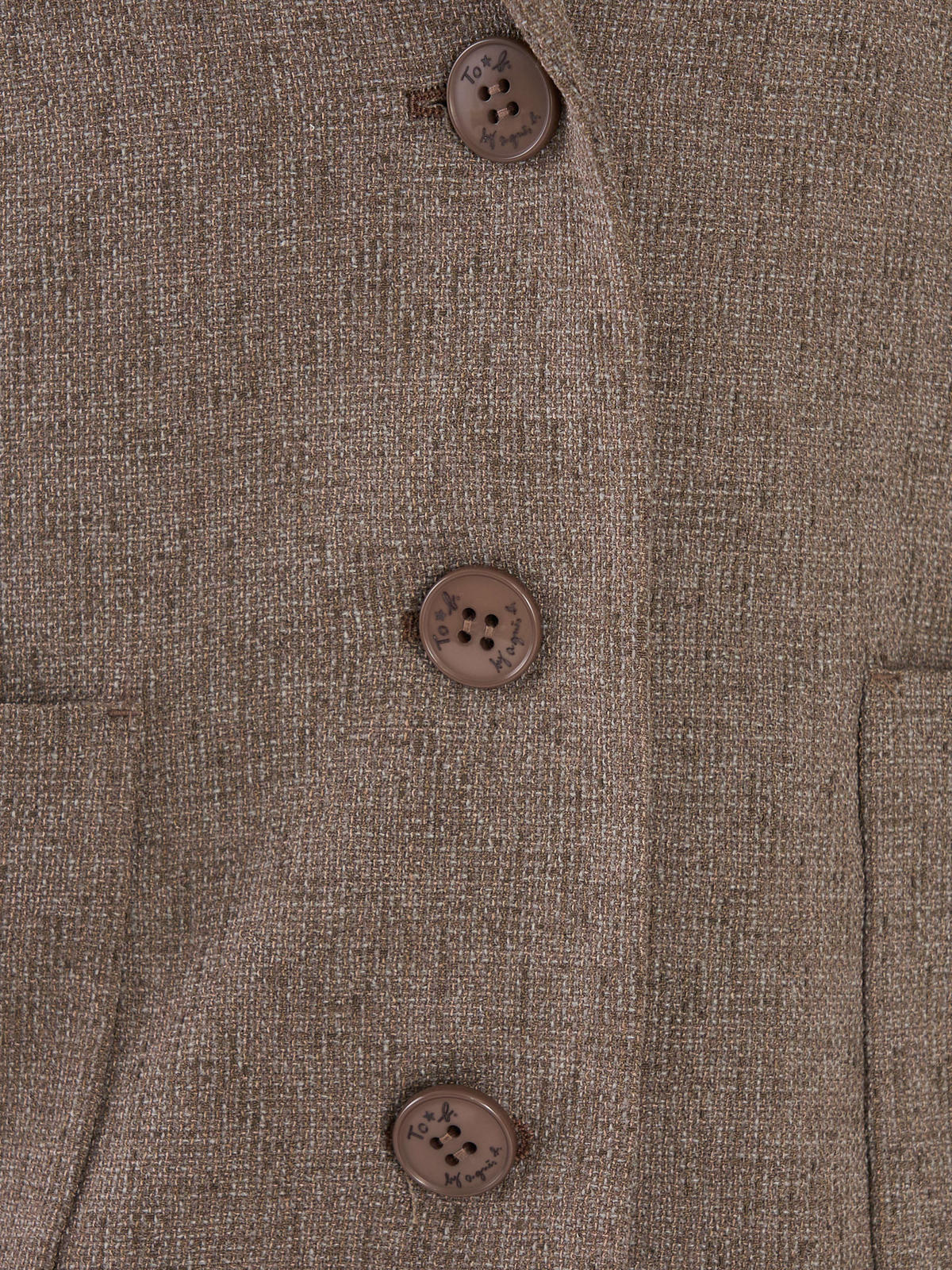 To b. by agnès b. ミックスツイード テーラードジャケット ベージュ