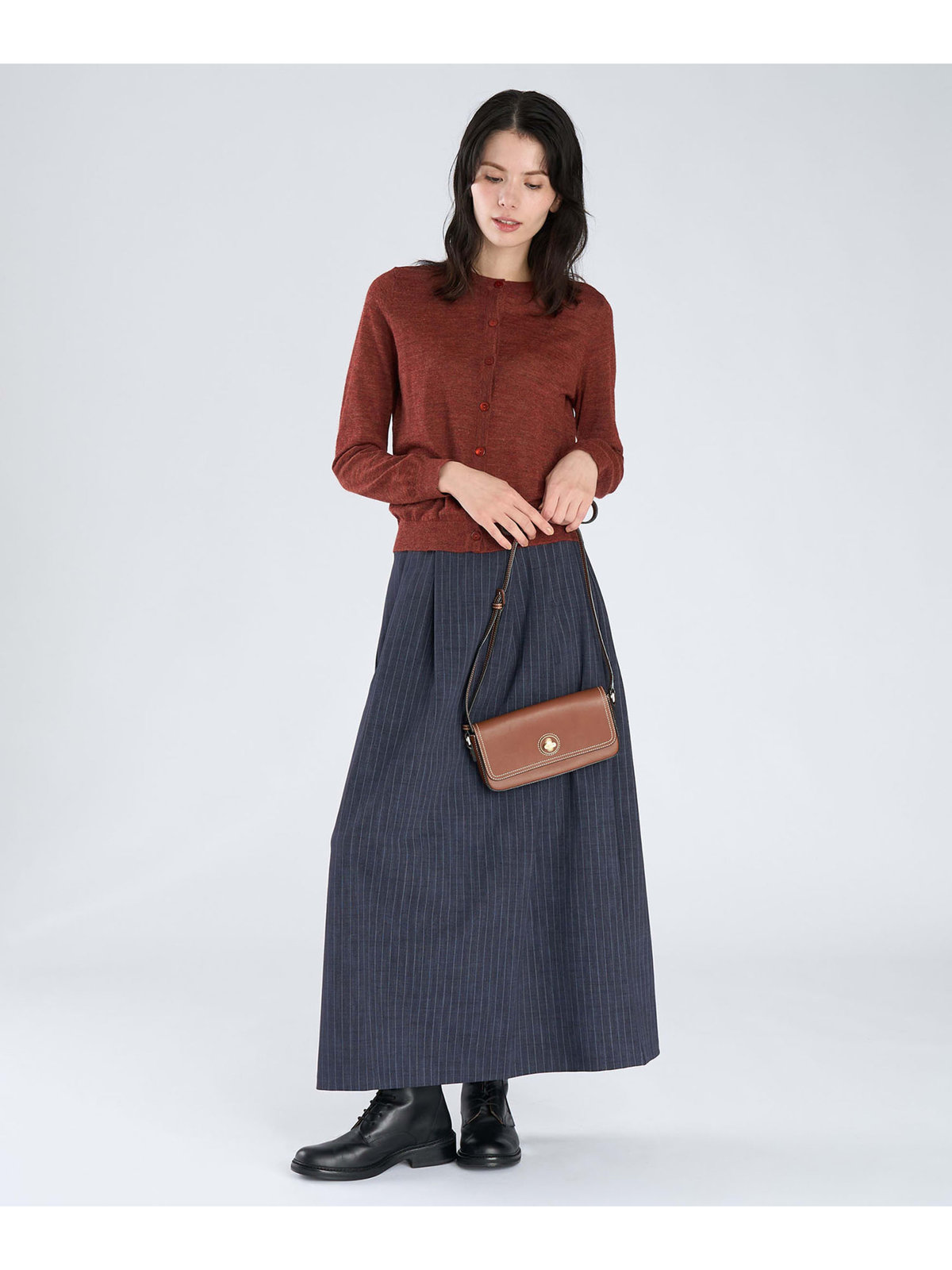 FEMME ウィメンズ 【Outlet】アルパカ 長袖 カーディガン "Scilly" シルバー系その他