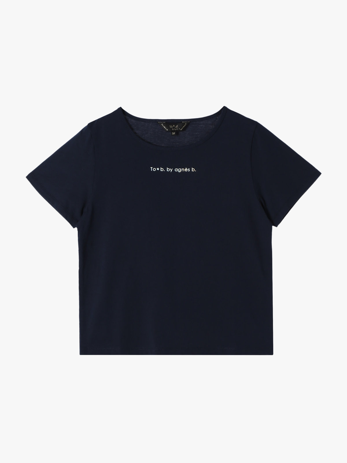 To b. by agnès b. 【Outlet】ロゴフォイルプリントTシャツ ネイビー