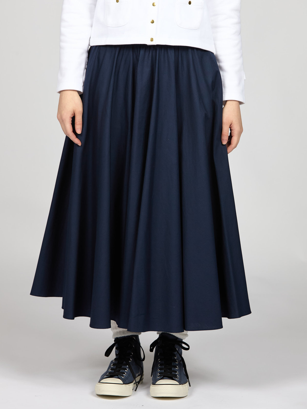 To b. by agnès b. 【Outlet】コットン サーキュラー スカート ネイビー