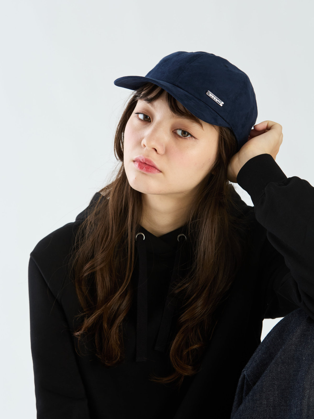 To b. by agnès b. 【Outlet】WW72 CAP ピーチスキンキャップ ネイビー