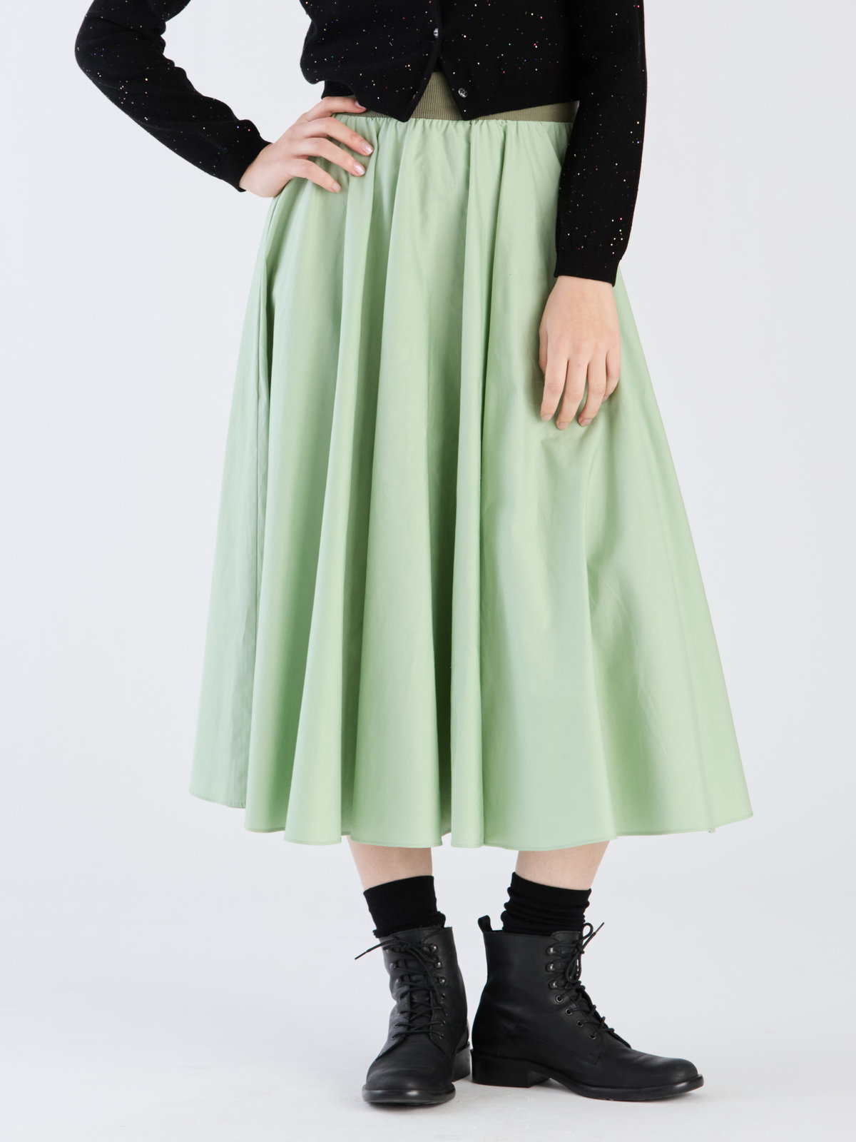 To b. by agnès b. 【Outlet】コットン サーキュラー スカート グリーン系その他