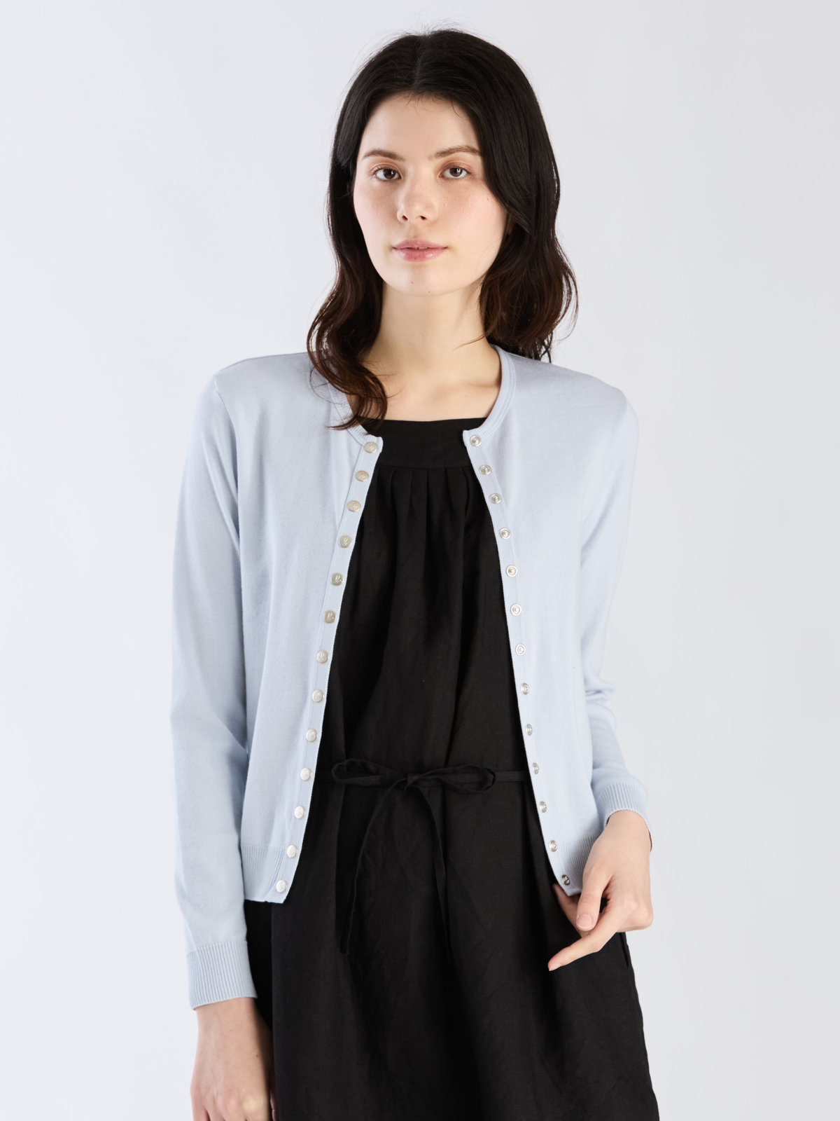 FEMME ウィメンズ コットン ニット 長袖 カーディガンプレッション ”Swing” ブルー系その他
