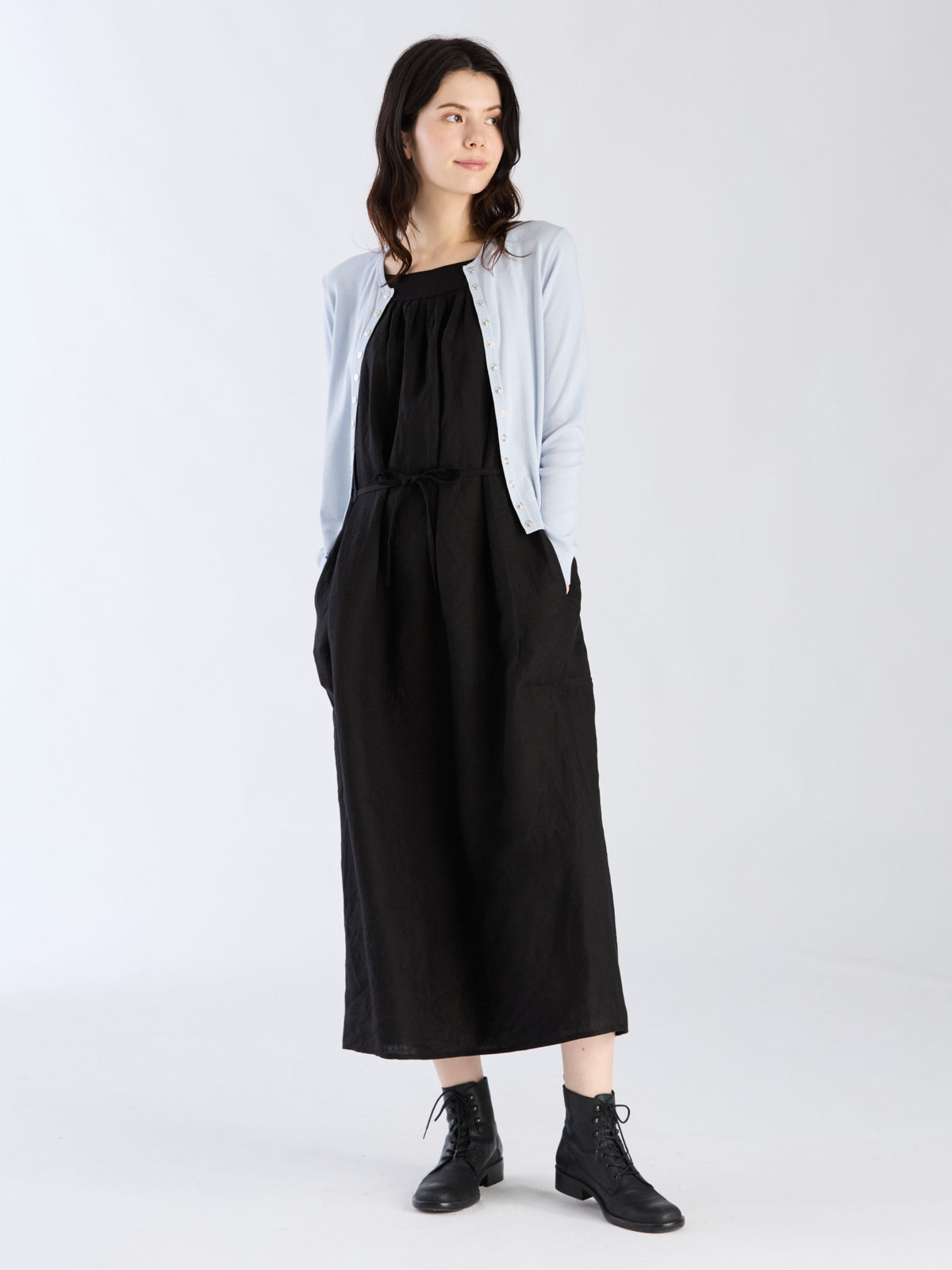 FEMME ウィメンズ コットン ニット 長袖 カーディガンプレッション ”Swing” ブルー系その他