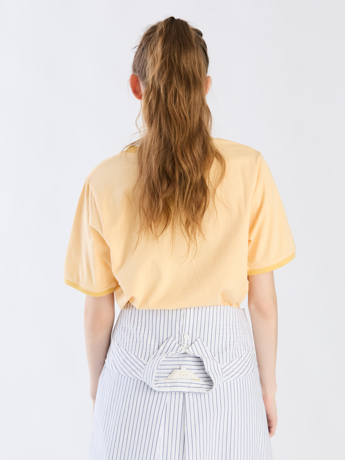 To b. by agnès b. 【Outlet】エンブロイダリーリンガーTシャツ オレンジ系その他