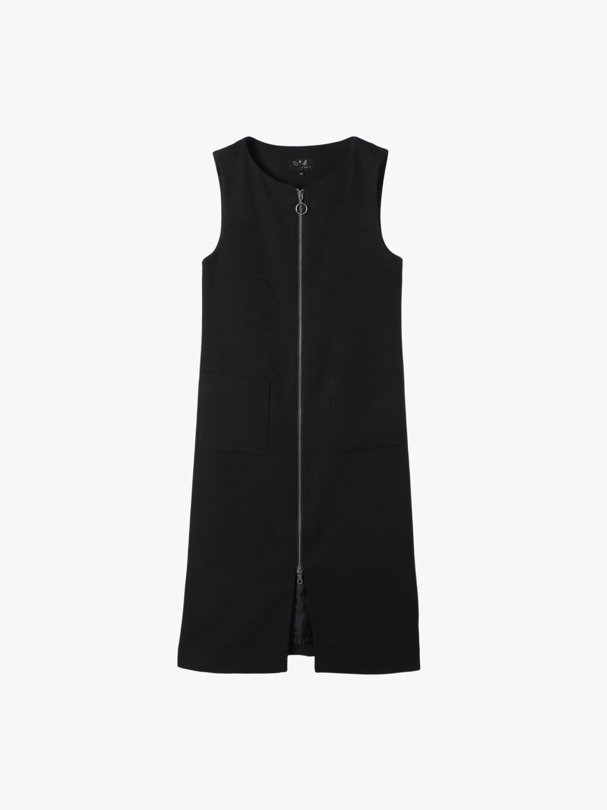 To b. by agnès b. 【Outlet】フロントジッパー ロング ジャンパーワンピース ブラック