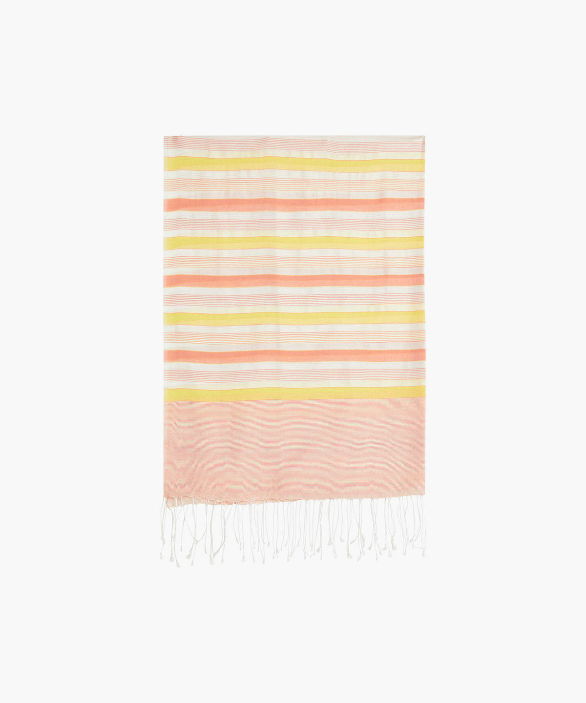 FEMME ウィメンズ ボーダー コットン シルク ストール "Debra" ピンク系その他