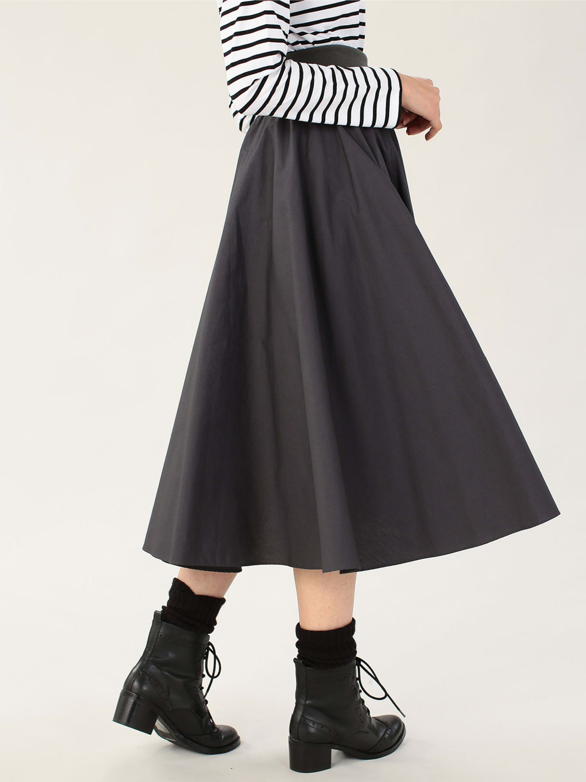 To b. by agnès b. コットン サーキュラー スカート グレー