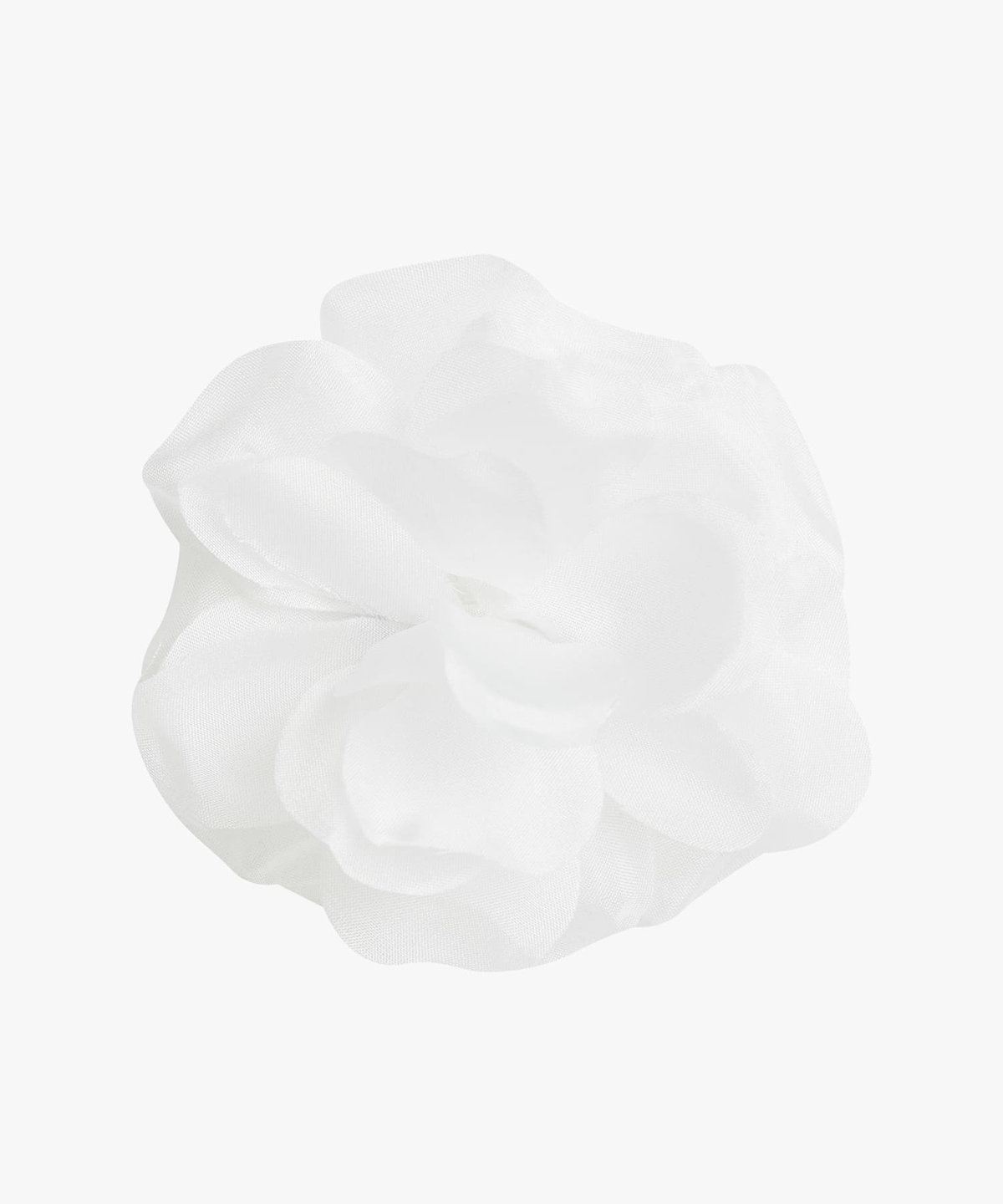 FEMME ウィメンズ シルク フラワー ヘアバレッタ "Karine" ホワイト