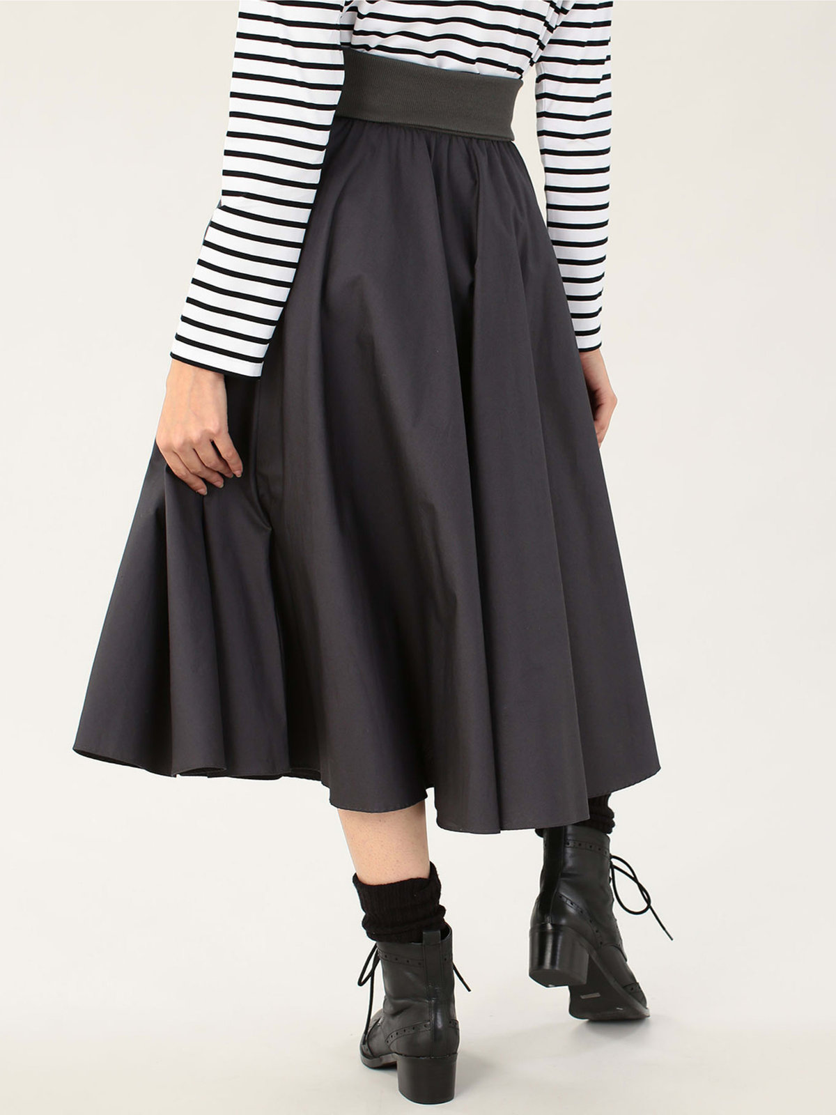 To b. by agnès b. コットン サーキュラー スカート グレー