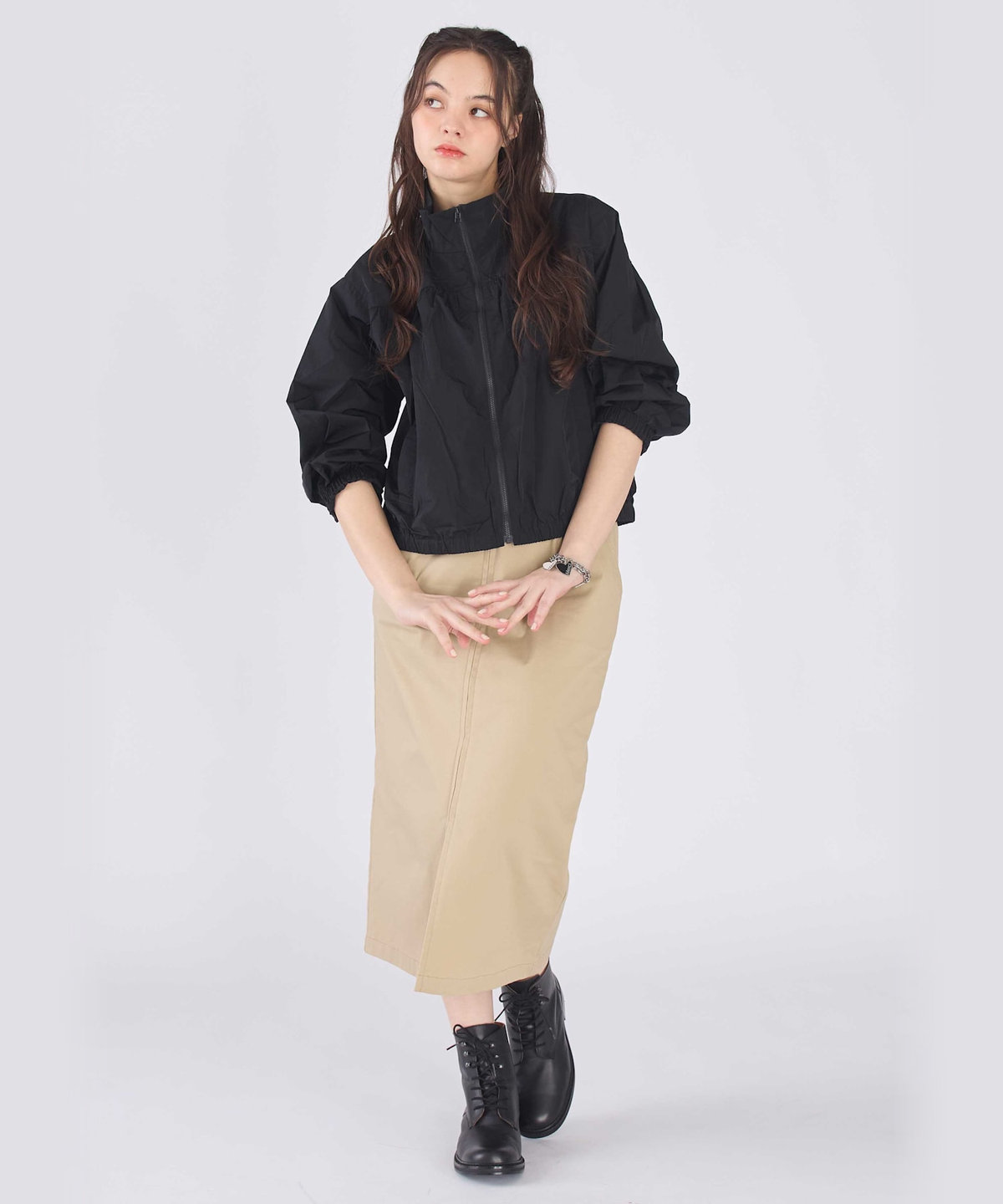 To b. by agnès b. シアーナイロンパフィーブルゾン ブラック