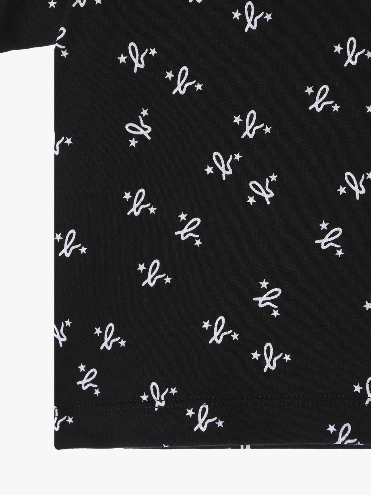 ENFANT ベビー ベビー 総柄プリント オーガニックコットン 半袖Tシャツ ブラック